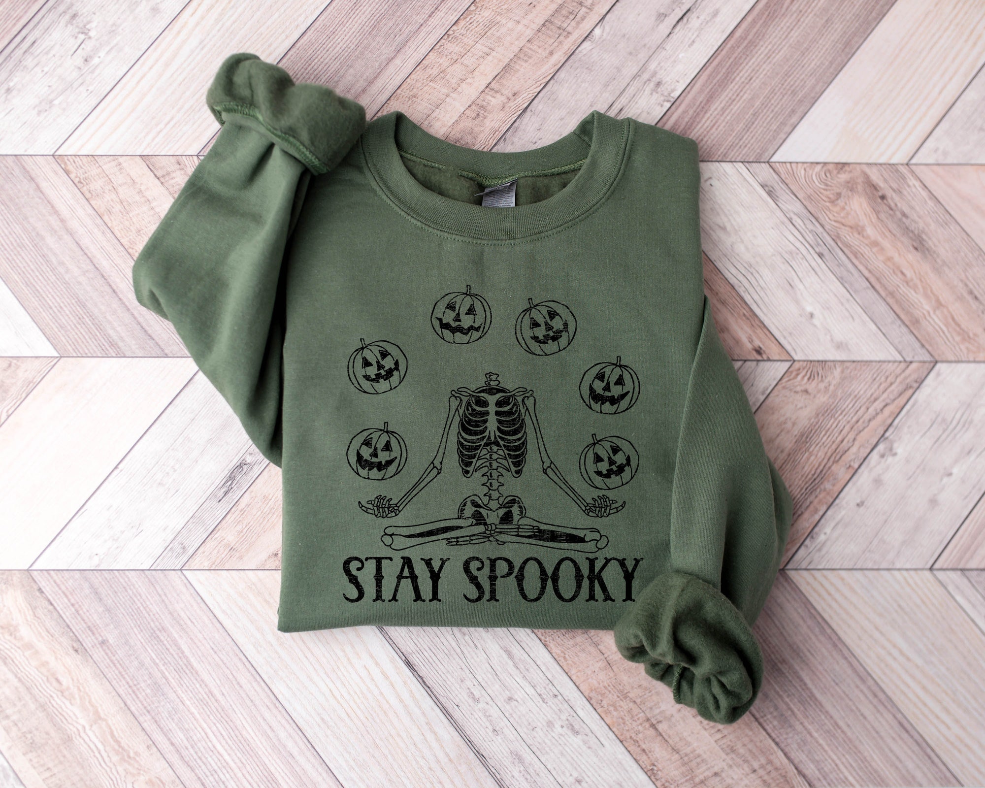 Spooky Sweatshirt Stay Spooky Skeleton Halloween Shirt image 1