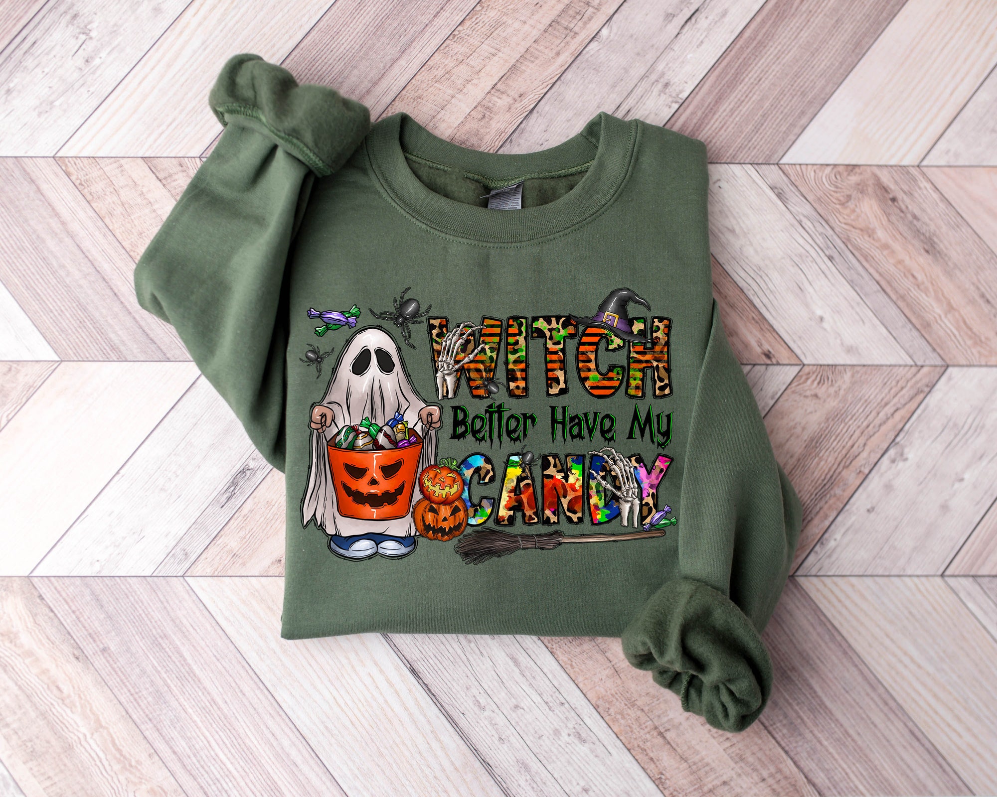 Witch Better Have My Candy SweatshirtFunny Halloween Shirt image 2