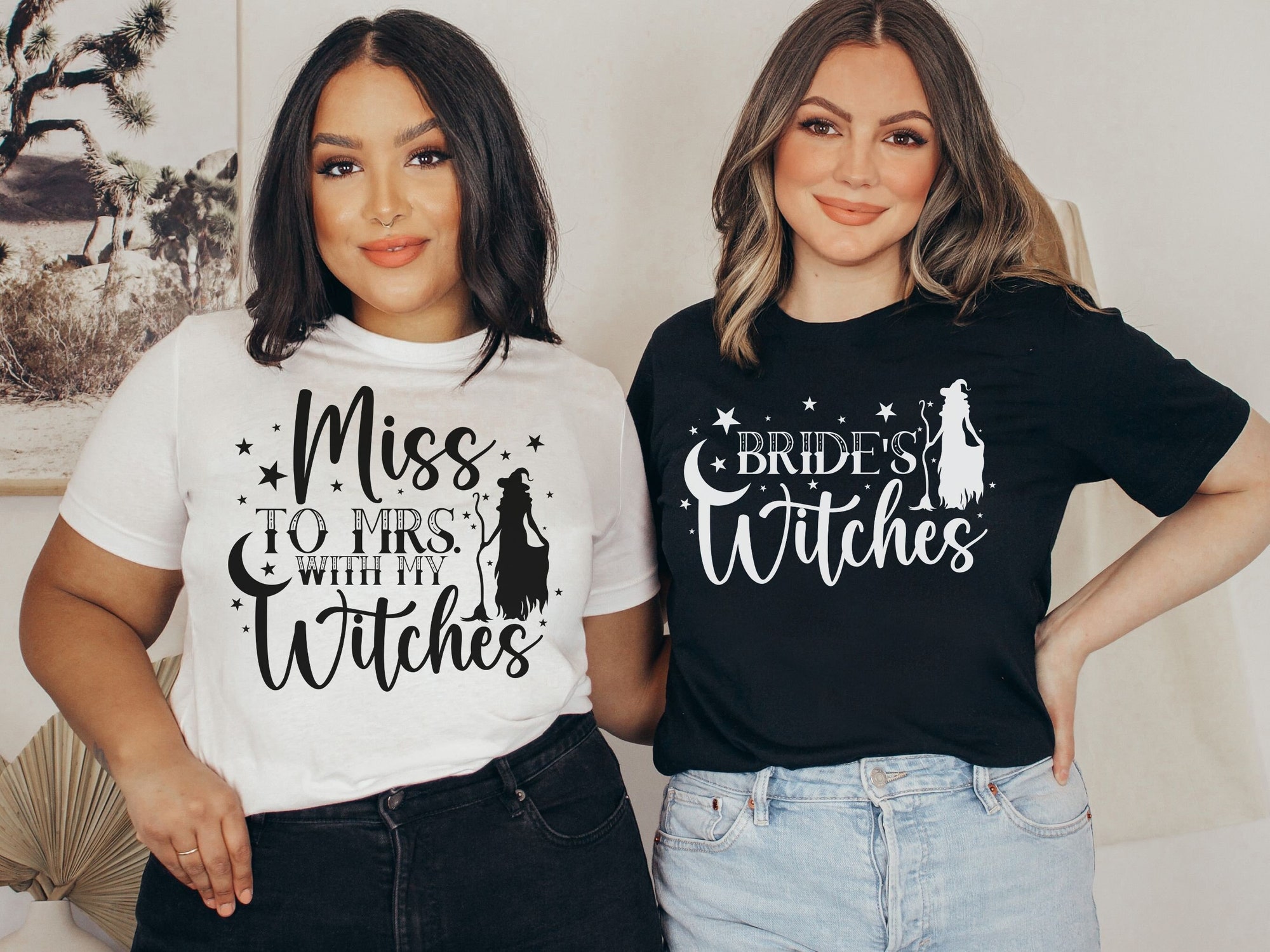Halloween Witch Bachelorette & Celestial Bride Party Tees image 0