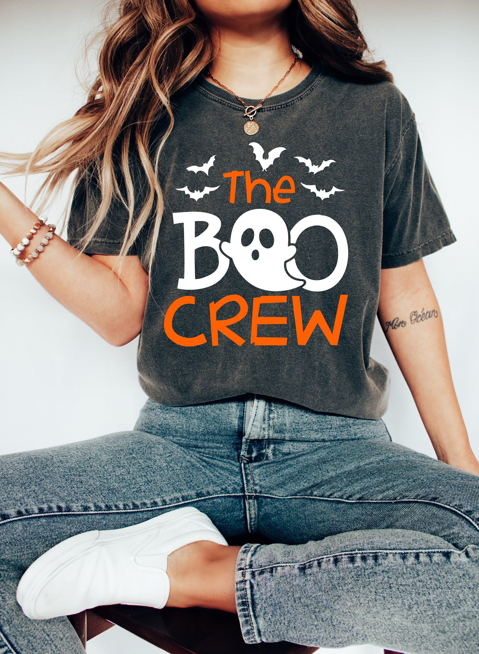 Boo Boo Crew: Spooky Halloween & Witch Party T-Shirt image 3