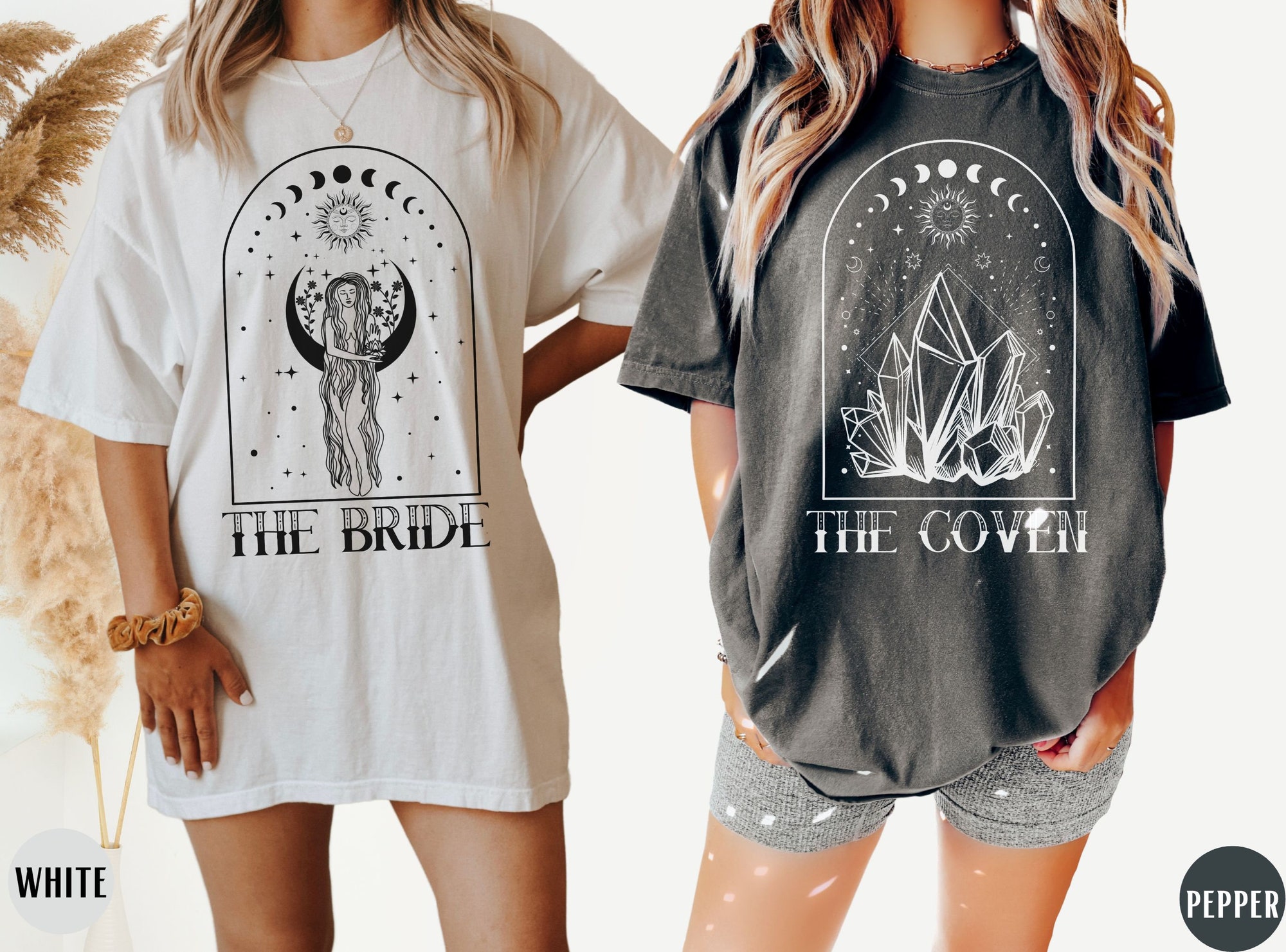 Witchy Halloween & Tarot Bachelorette Party Shirts image 1