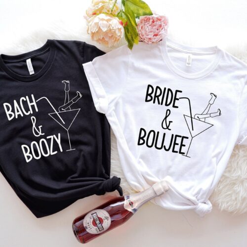 Bride & Boujee Bach & Boozy Shirts: Wedding Bachelorette Party image 0