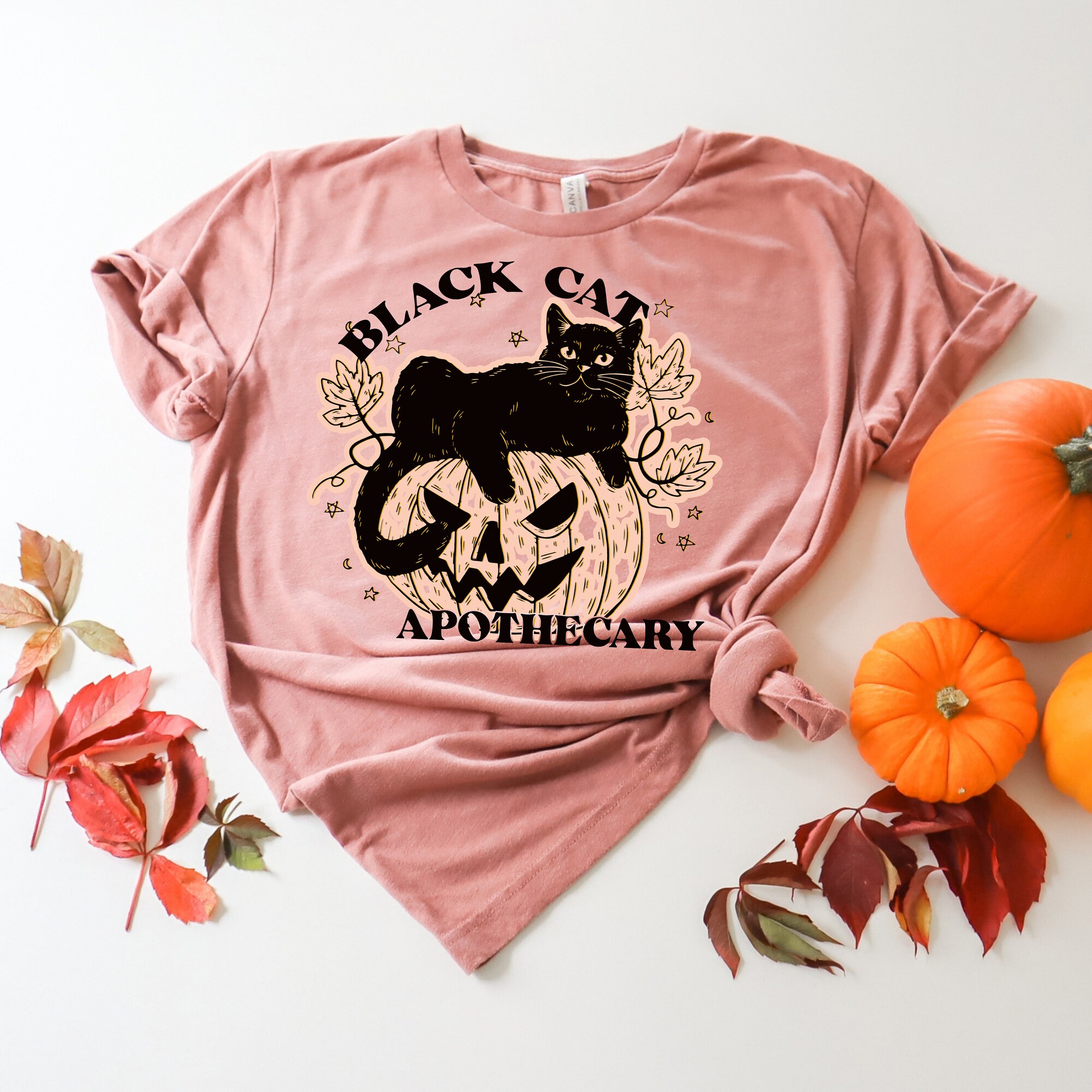 Boo! Cat Lovers' Halloween: Spooky Black & Ghost Cat Tee image 4