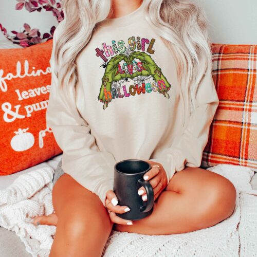 This Girl Loves Halloween Sweatshirt image 0