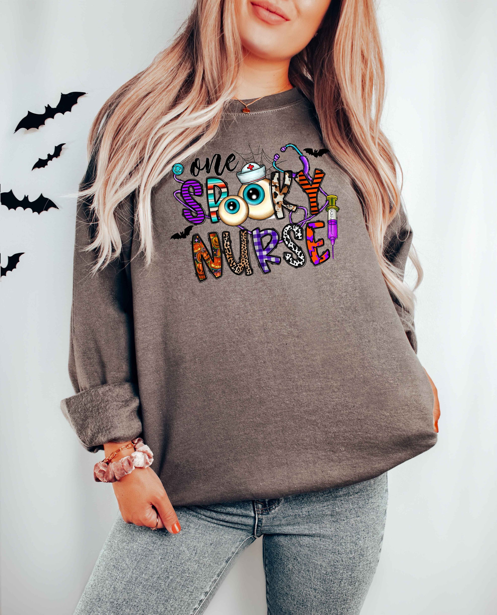 One Spooky Nurse Halloween Sweatshirt image 4