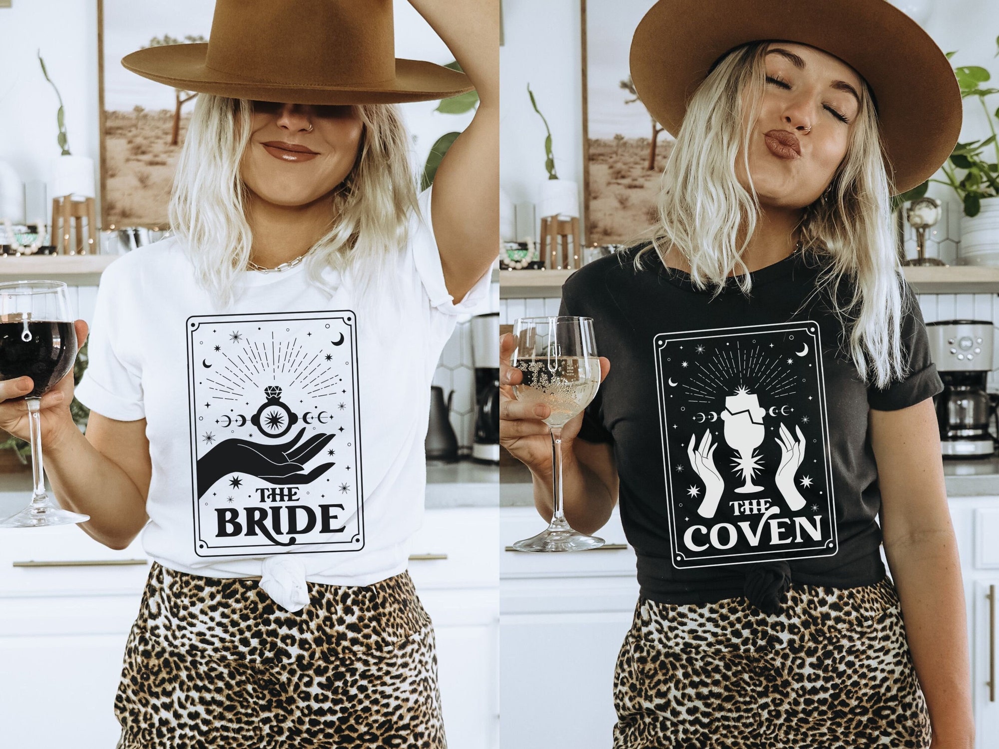 Celestial & Tarot Witchy Bachelorette Bridal Shirts image 1