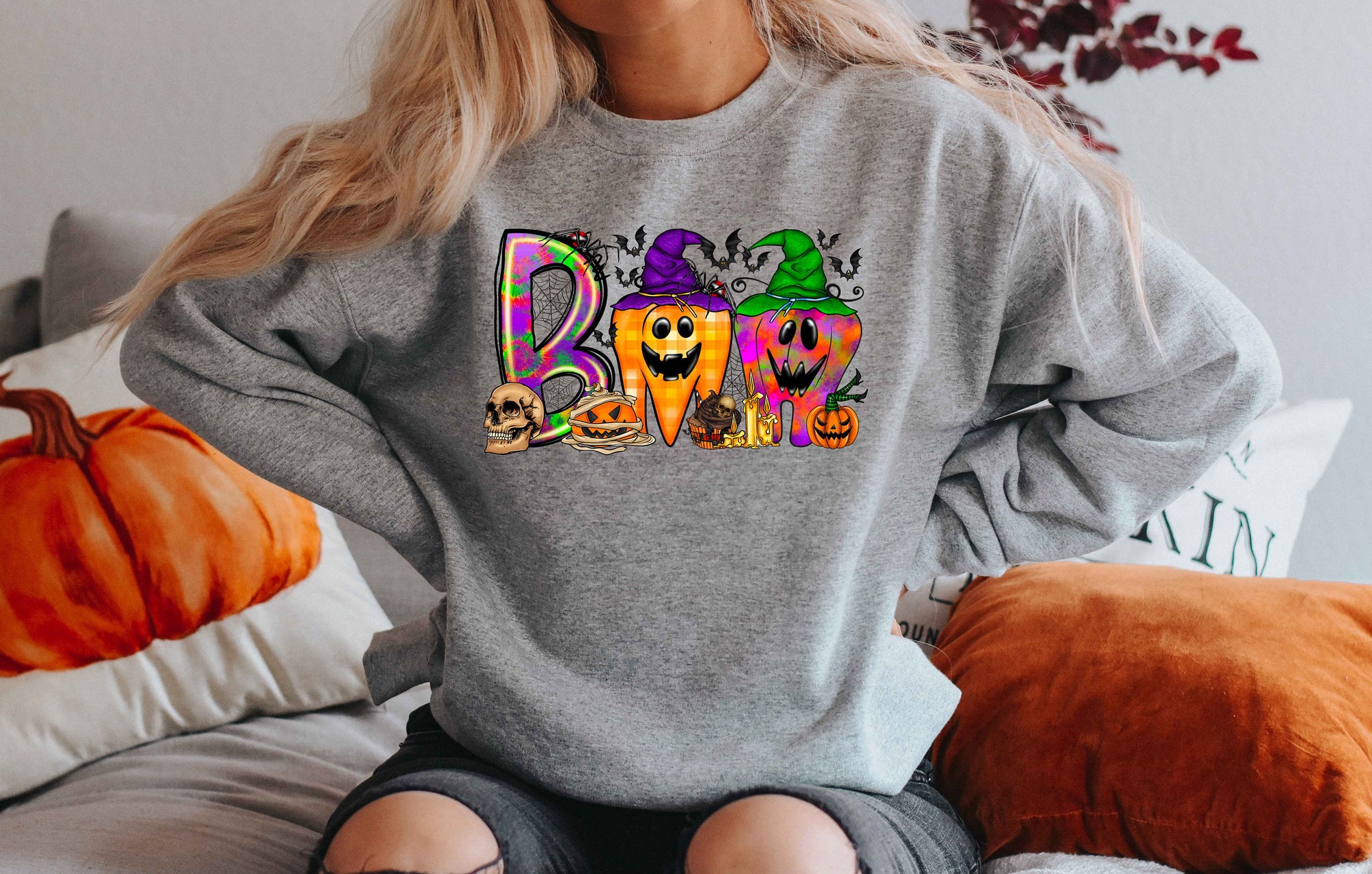 Boo Teeth Halloween Dentist Sweatshirt image 2