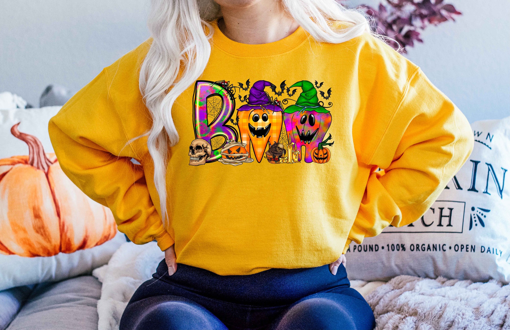 Boo Teeth Halloween Dentist Sweatshirt image 4