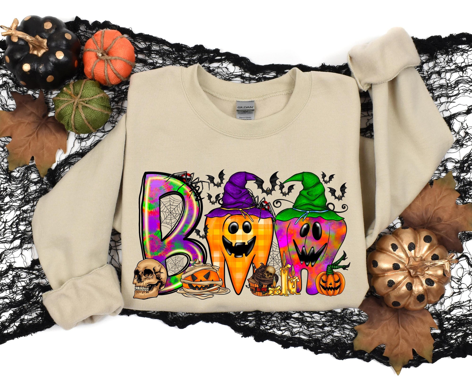 Boo Teeth Halloween Dentist Sweatshirt image 0