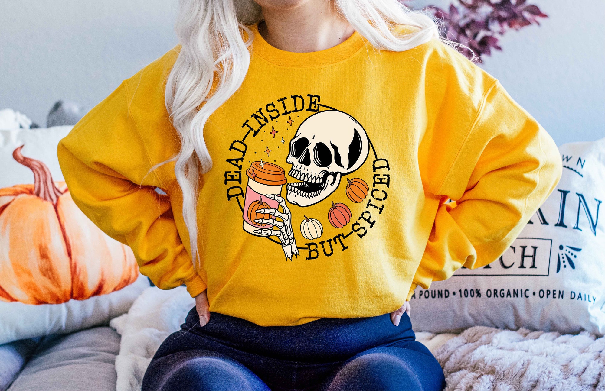 Dead Inside But Spiced Halloween Shirt image 4