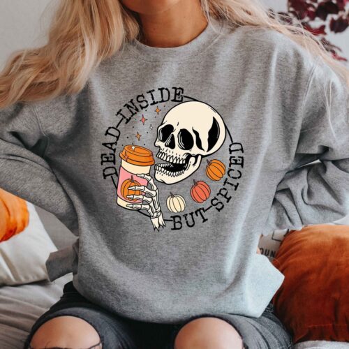 Dead Inside But Spiced Halloween Shirt image 0