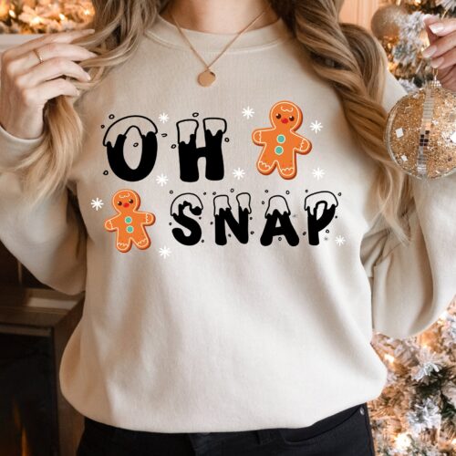 Oh Snap! Funny Gingerbread Man Shirt: Perfect Christmas Gift image 0