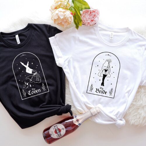 Halloween Bachelorette Bash: Witchy Tees Bride & Crew Shirts Unique Gifts image 0