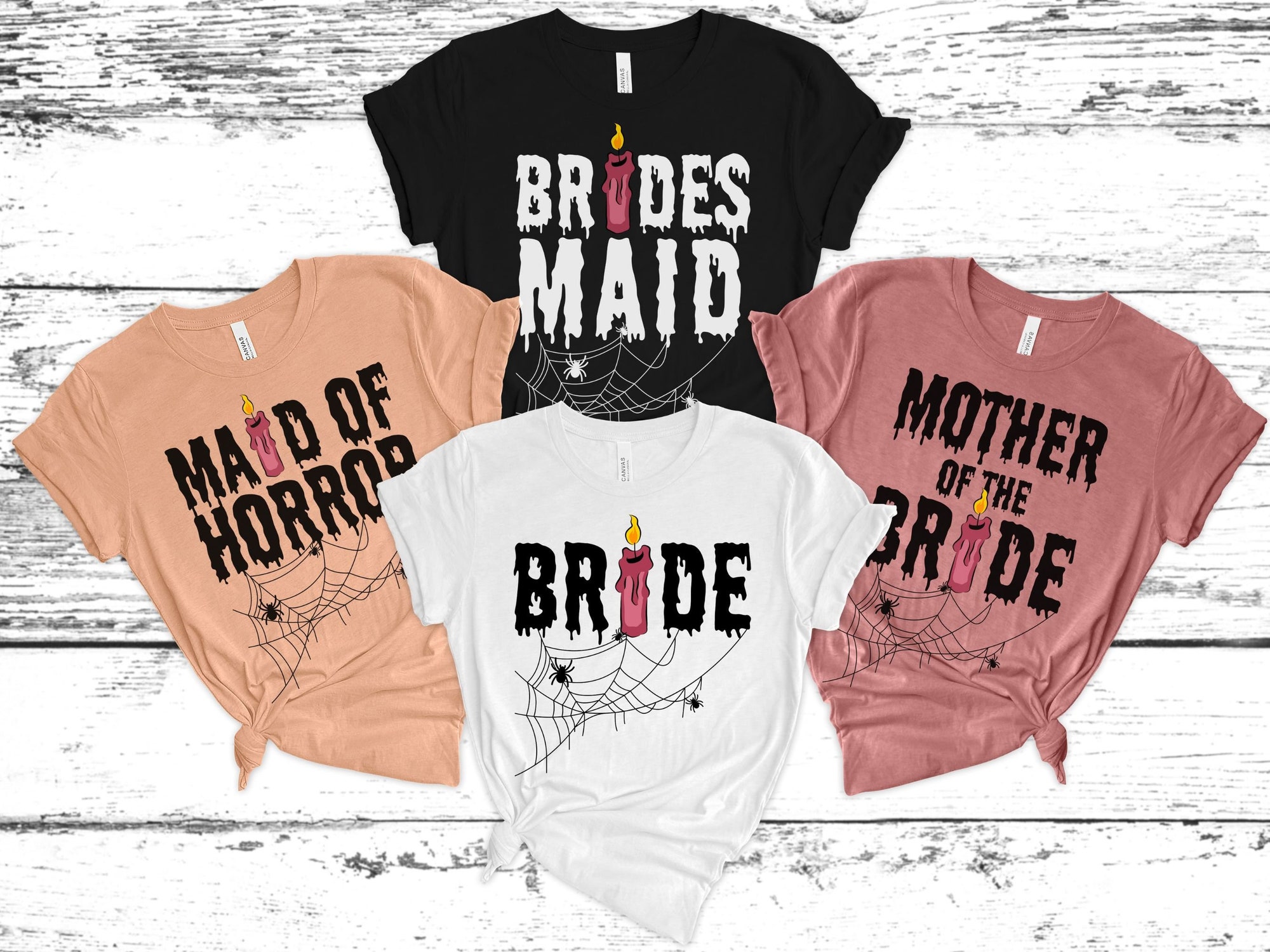 Halloween Bachelorette & Bride T-Shirts - Witchy Bridal Party Tees image 1