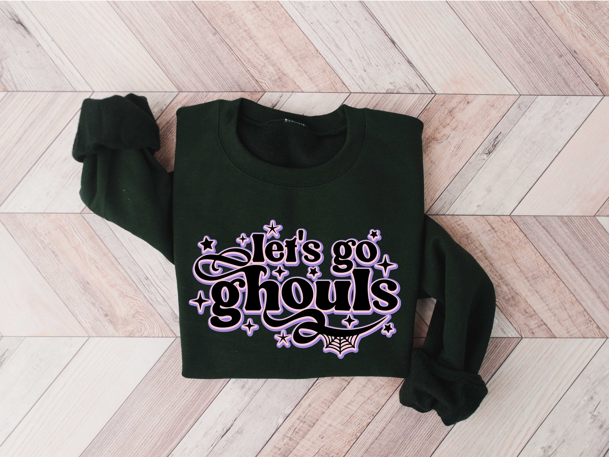 Let's Go Ghouls Vintage Halloween Retro Fall Tee image 4