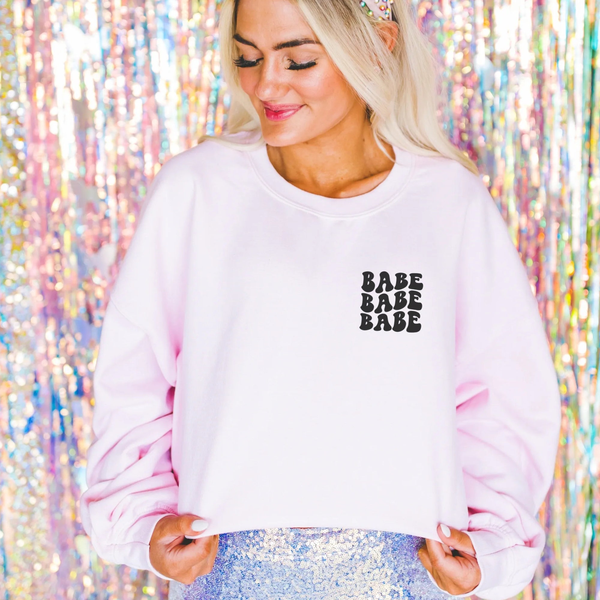 Big Bride Bach Energy: Custom Retro & Personalized Party Sweatshirts Groovy Retro Bachelorette image 4