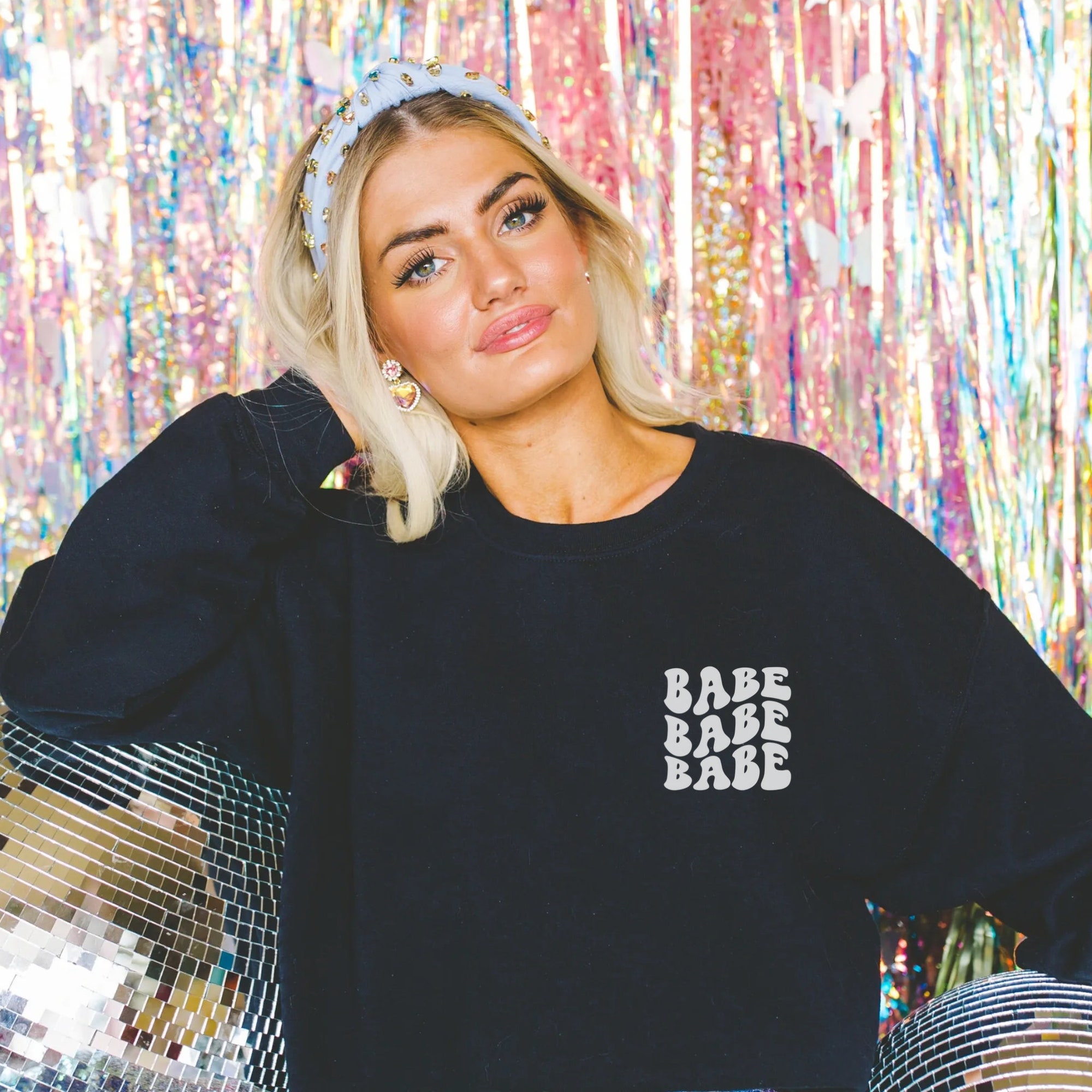 Custom Oversized Bachelorette Sweatshirt: Big Bride Energy & Groovy Retro Style image 2