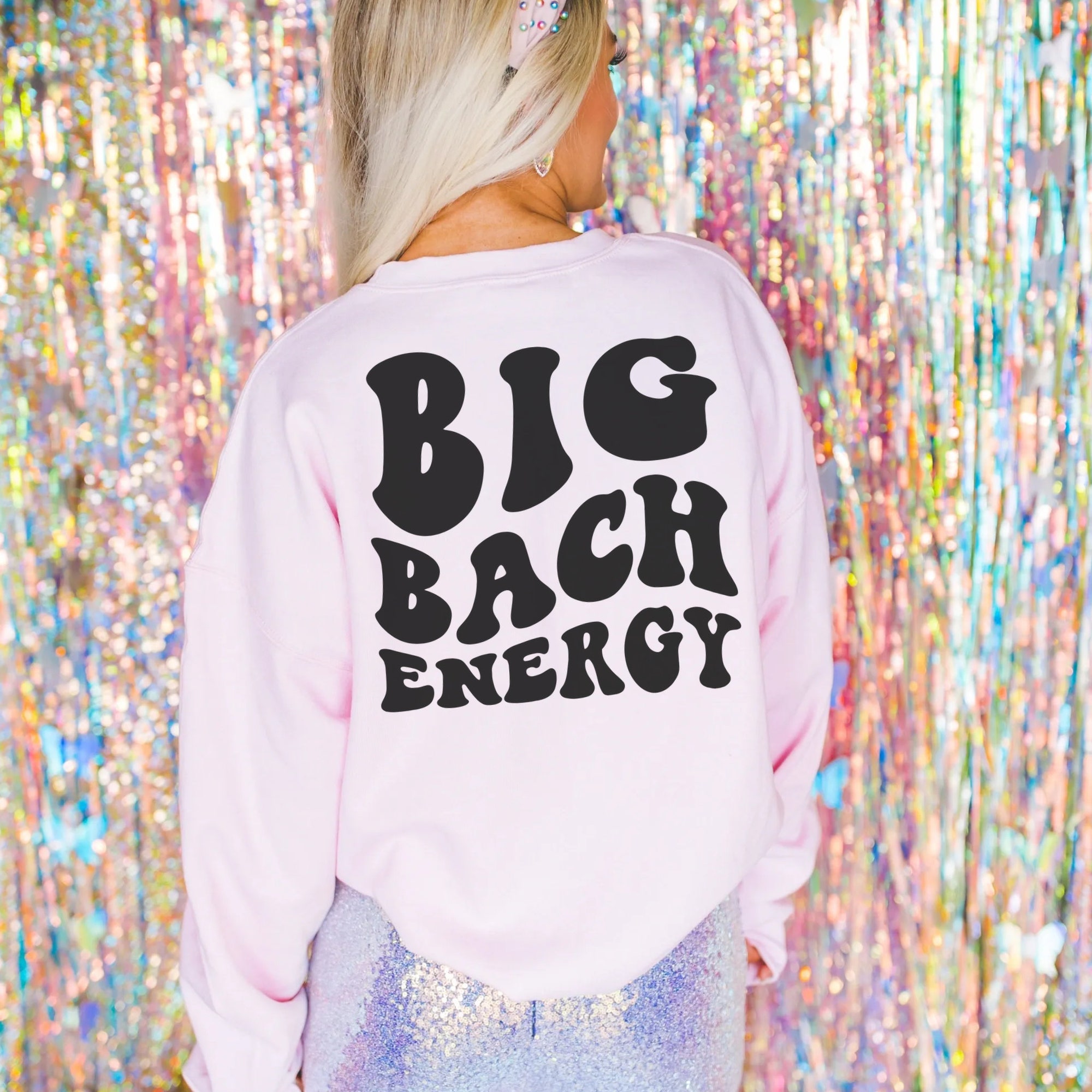 Big Bride Bach Energy: Custom Retro & Personalized Party Sweatshirts Groovy Retro Bachelorette image 3