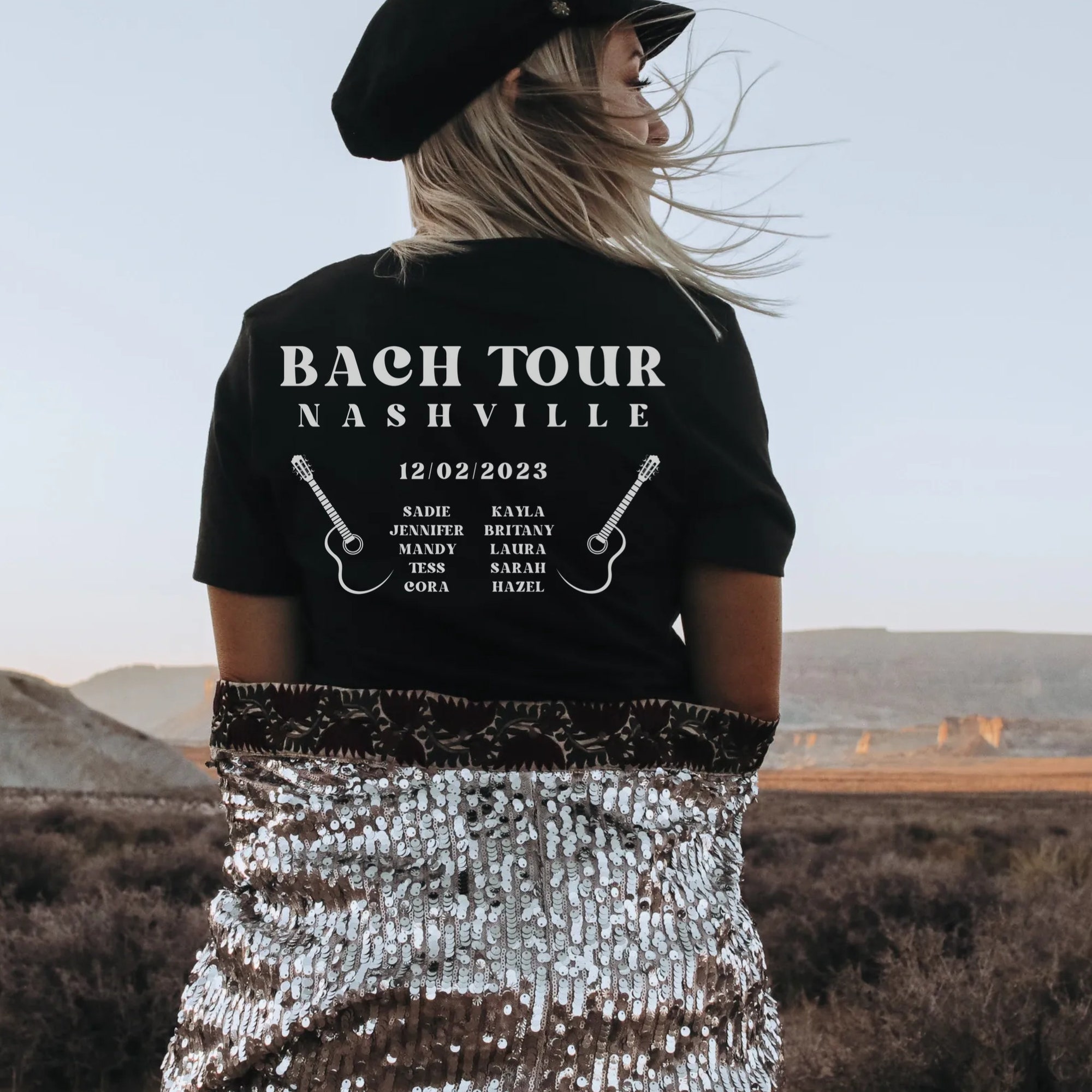 Retro Bach Tour Band: Custom Bachelorette Shirt image 4