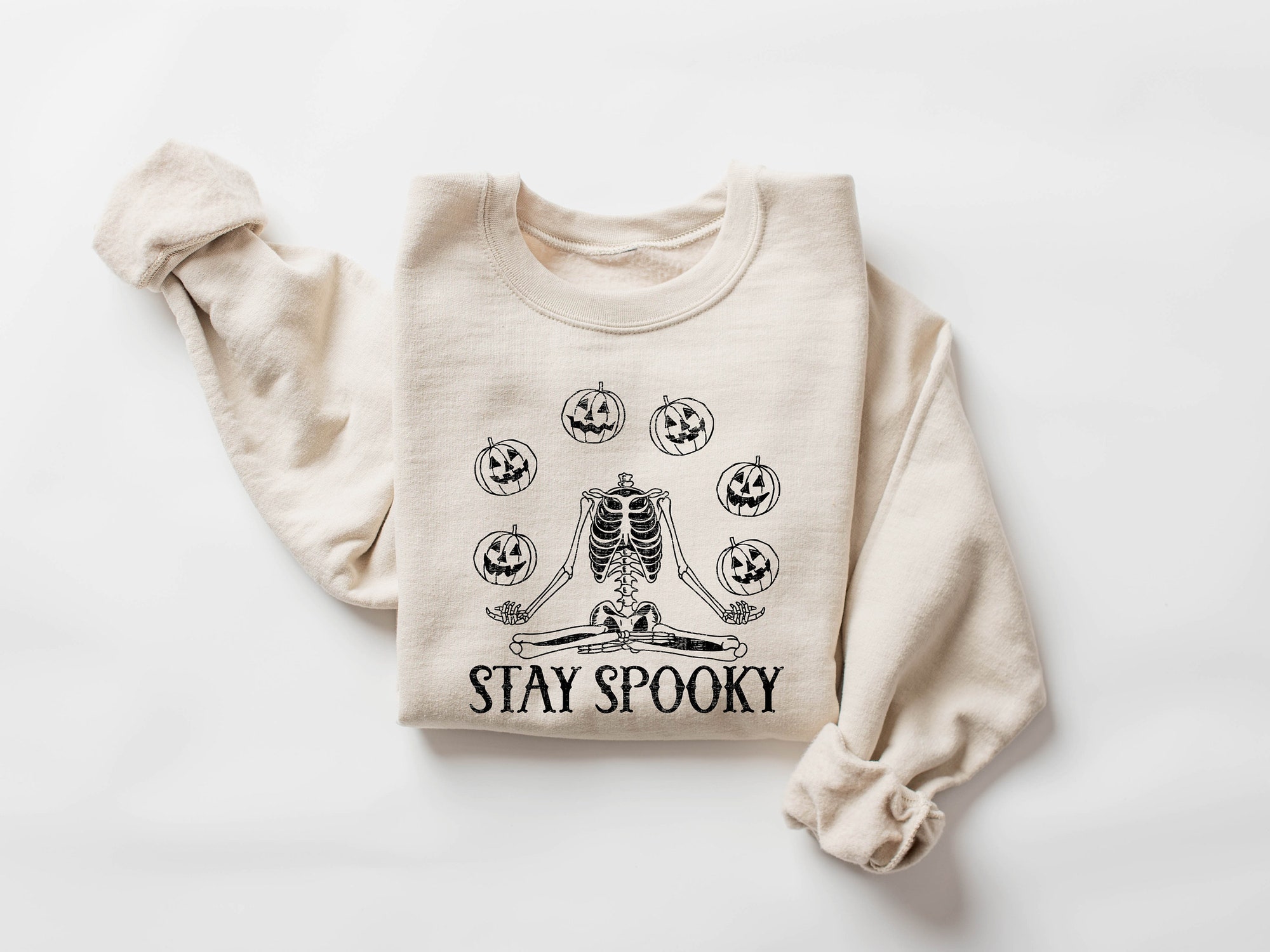 Spooky Sweatshirt Stay Spooky Skeleton Halloween Shirt image 0