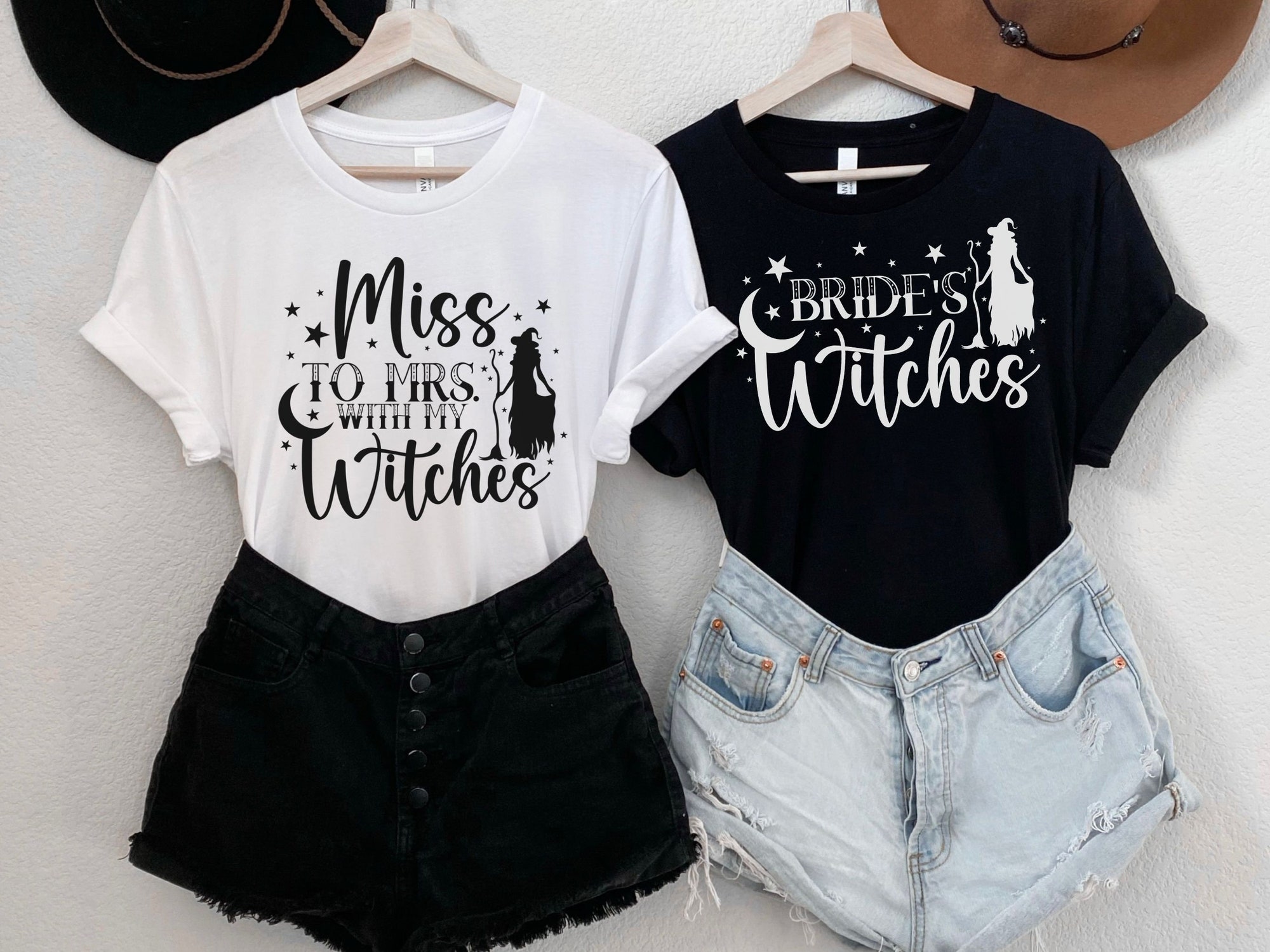 Halloween Witch Bachelorette & Celestial Bride Party Tees image 1