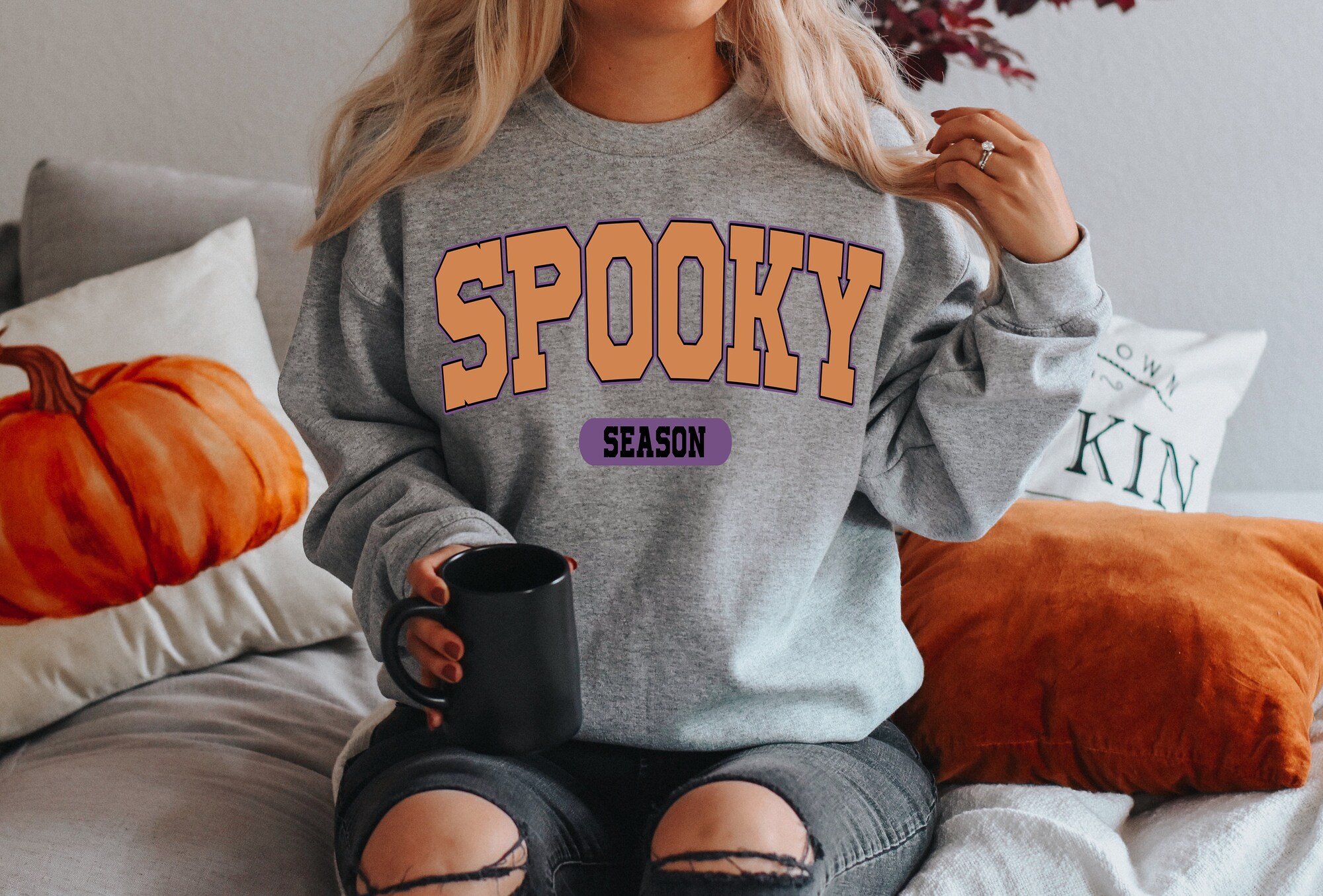 Spooky & Cute: Halloween Vibes Shirt & Sweatshirt image 2