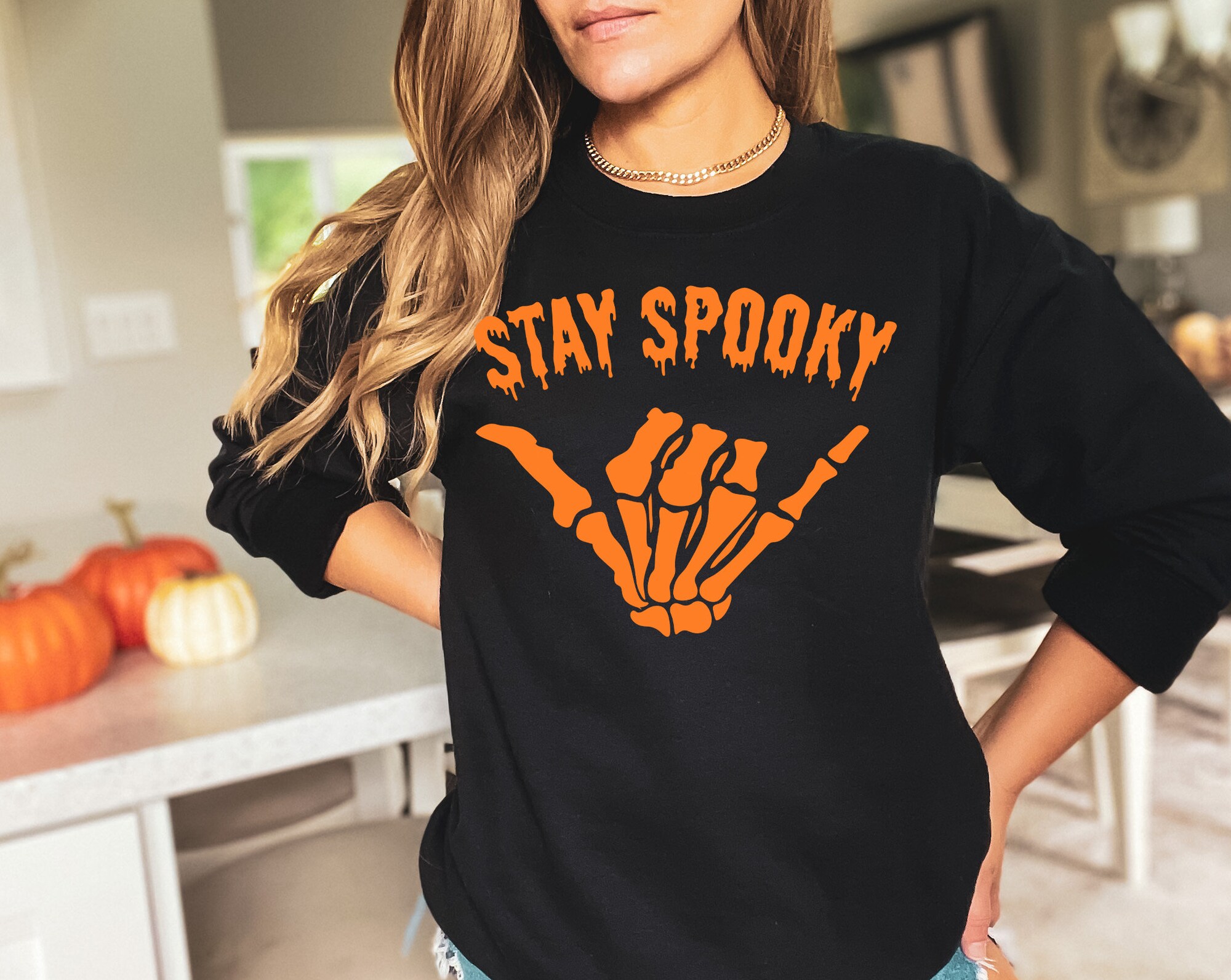 Stay Spooky: Cute & Funny Halloween Shirt/Sweatshirt Vibes image 4