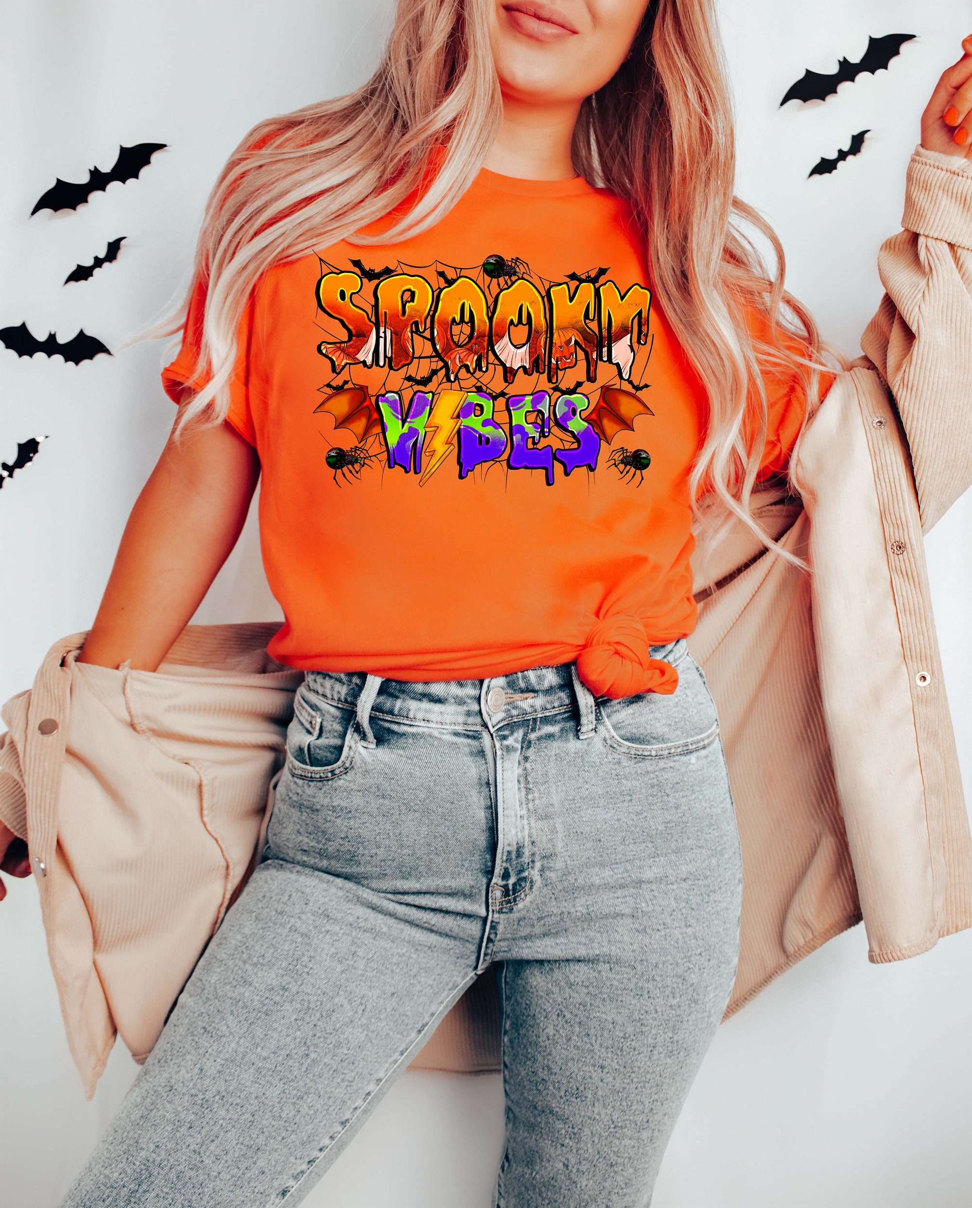 Spooky Vibes Halloween Vintage Retro Sweatshirt image 2