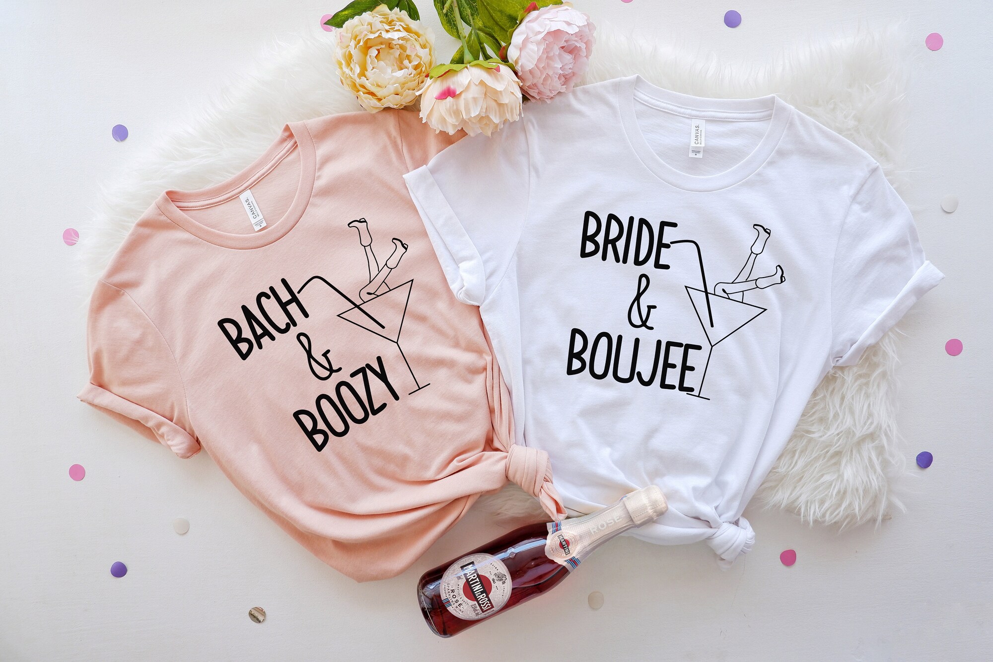 Bride & Boujee Bach & Boozy Shirts: Wedding Bachelorette Party image 1