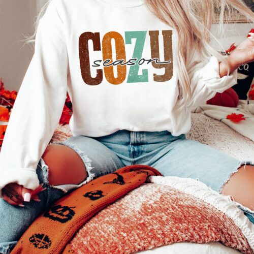 Cozy Season Fall Sweatshirt: 2024 Happy Thanksgiving image 0