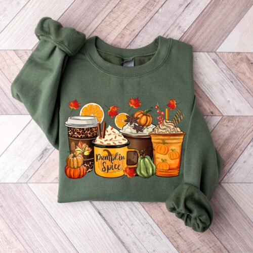 Fall Coffee Sweatshirt | Thanksgiving Gobble Shirt image 0