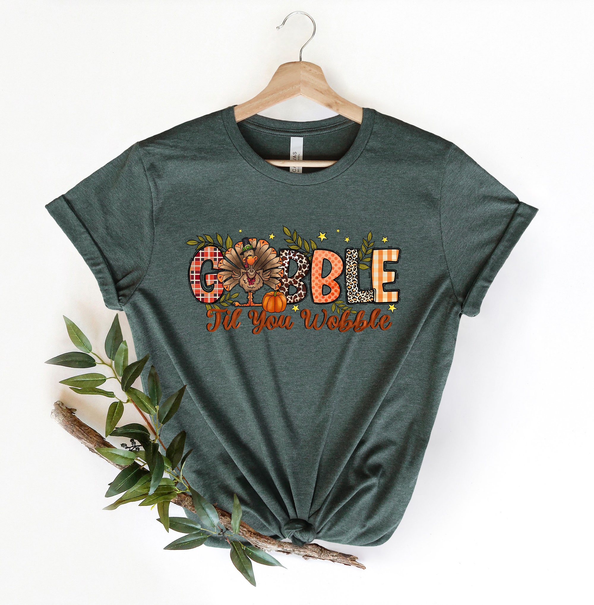 Gobble Gobble Til You Wobble Sweatshirt | Thanksgiving Turkey Shirt image 4