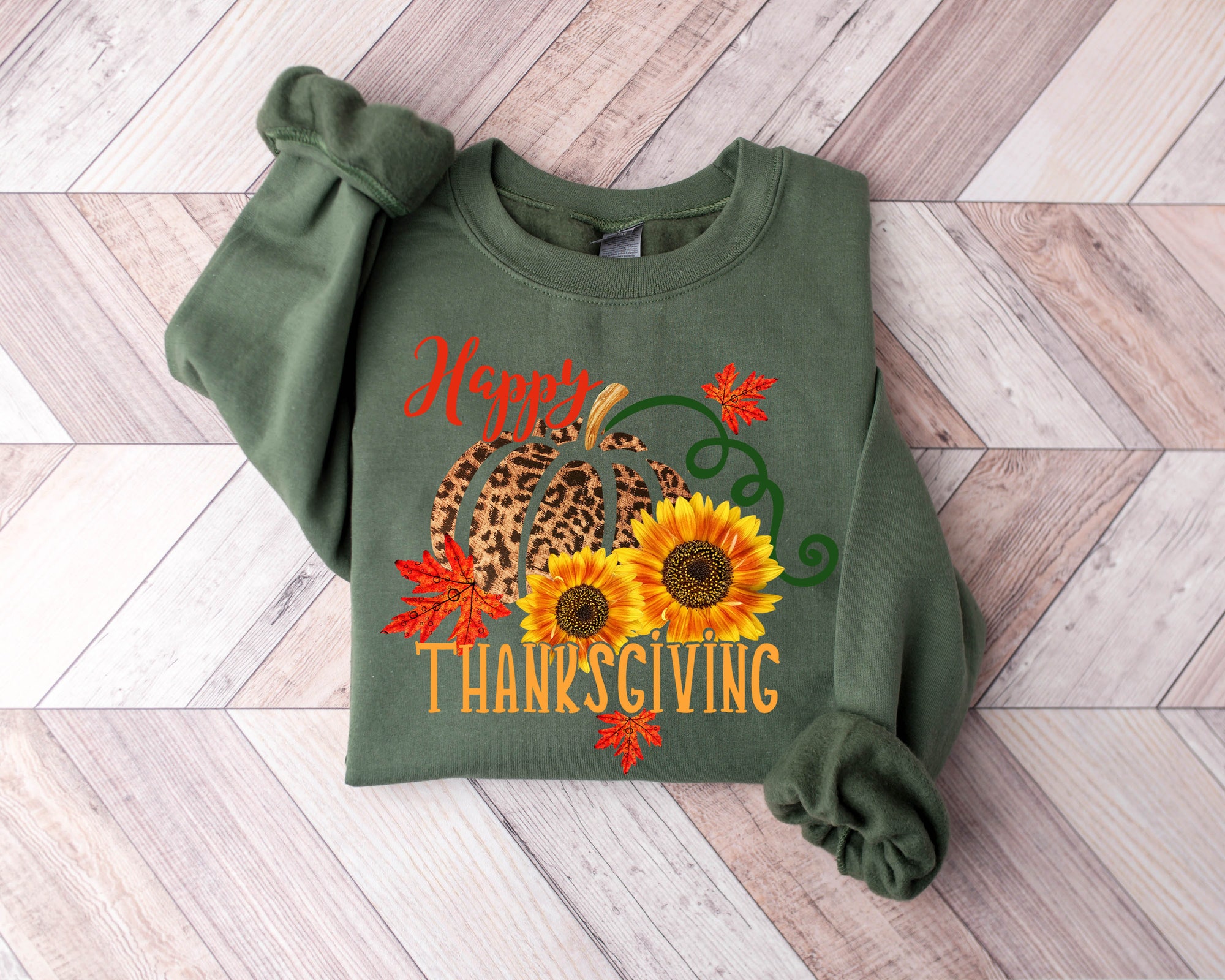 "Leopard Pumpkin Sweatshirt Halloween Sweater for Women Leopard Print Cute Fall Clothing image 2