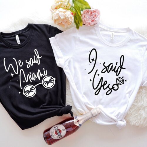 Miami Bachelorette: 'I Said Yes' Bride & Party Shirts Gifts image 0