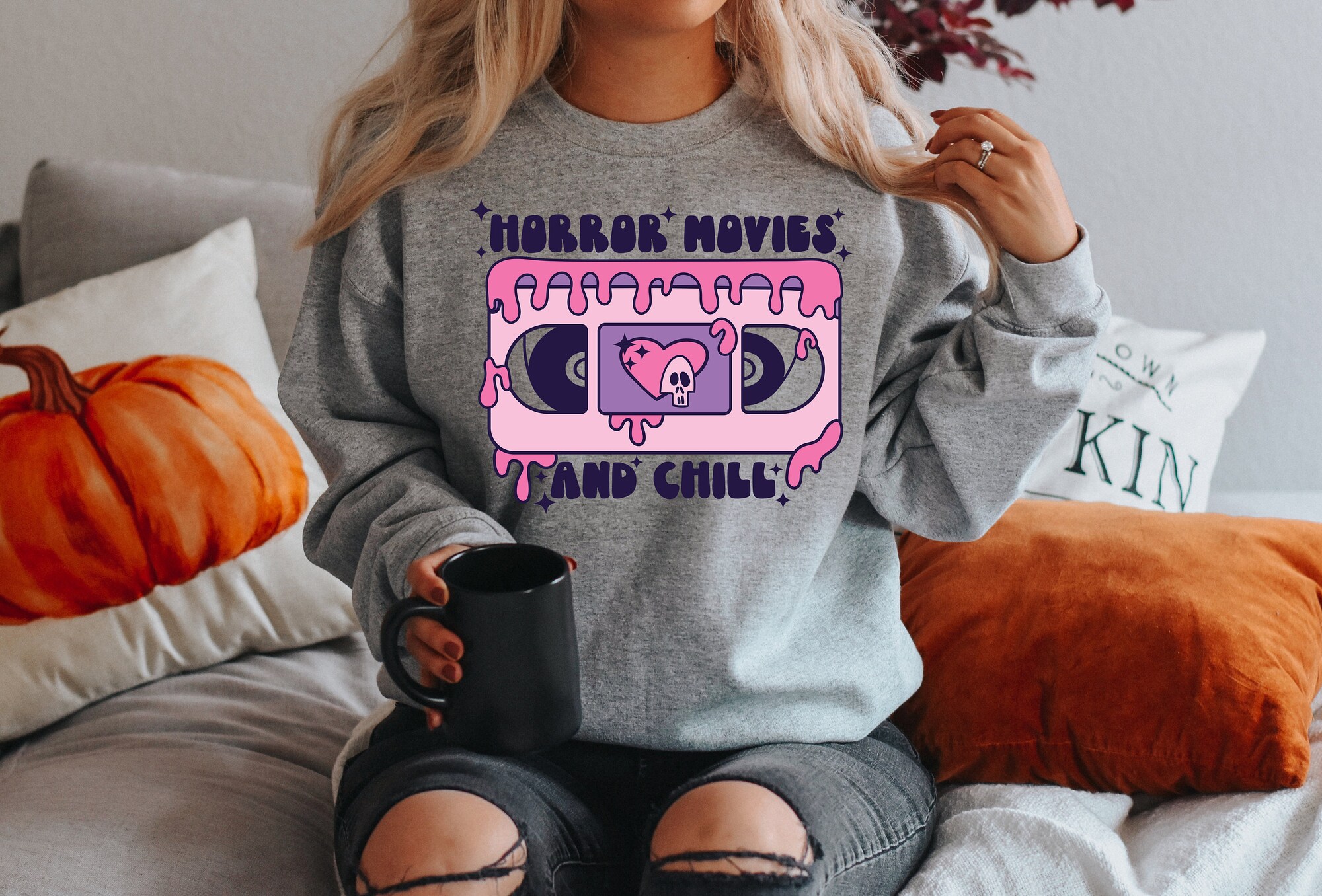 Spooky Season: Halloween Horror & Pumpkin Tee image 0