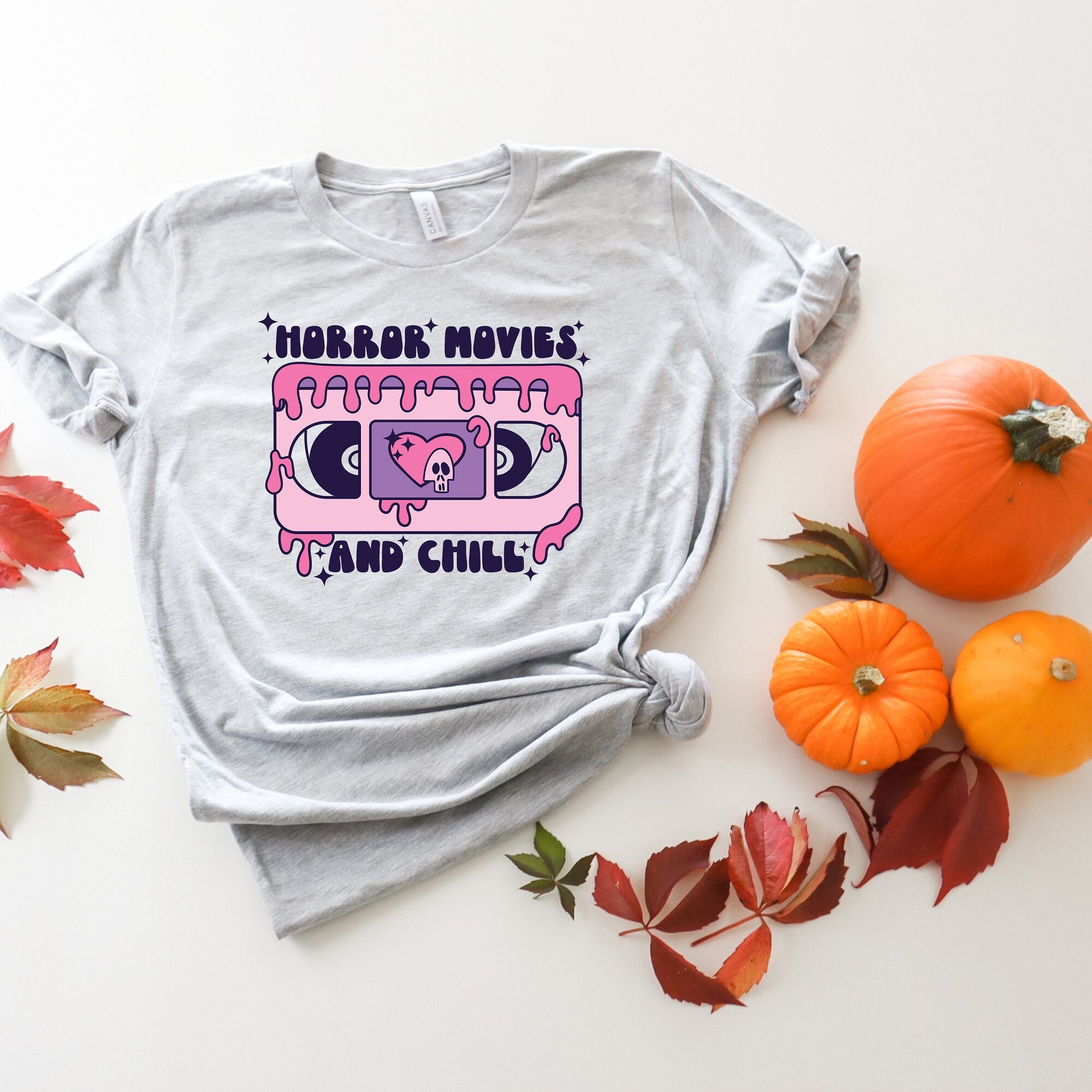 Spooky Season: Halloween Horror & Pumpkin Tee image 2