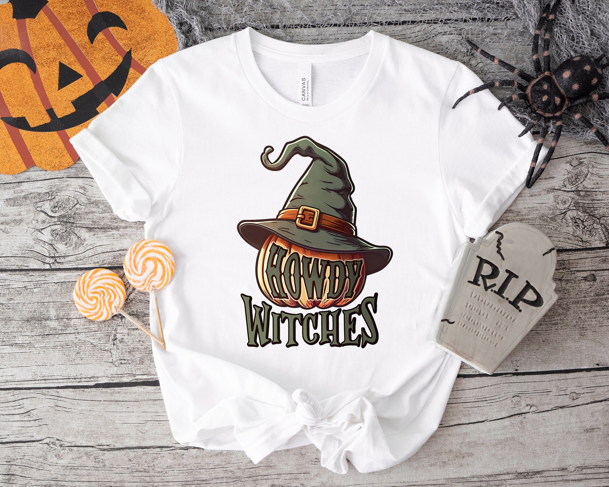 Howdy Witch Tee: Trendy Western & Retro Cowboy Shirt for Halloween image 0