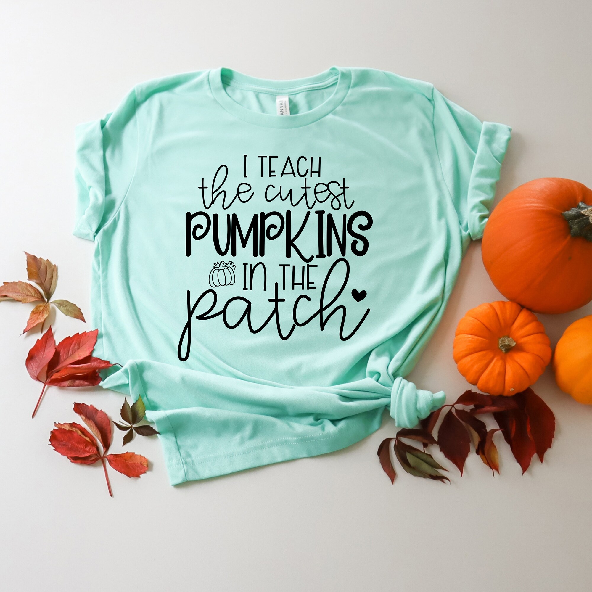 Cute Pumpkin Patch Teacher Shirt for Fall & Halloween image 3