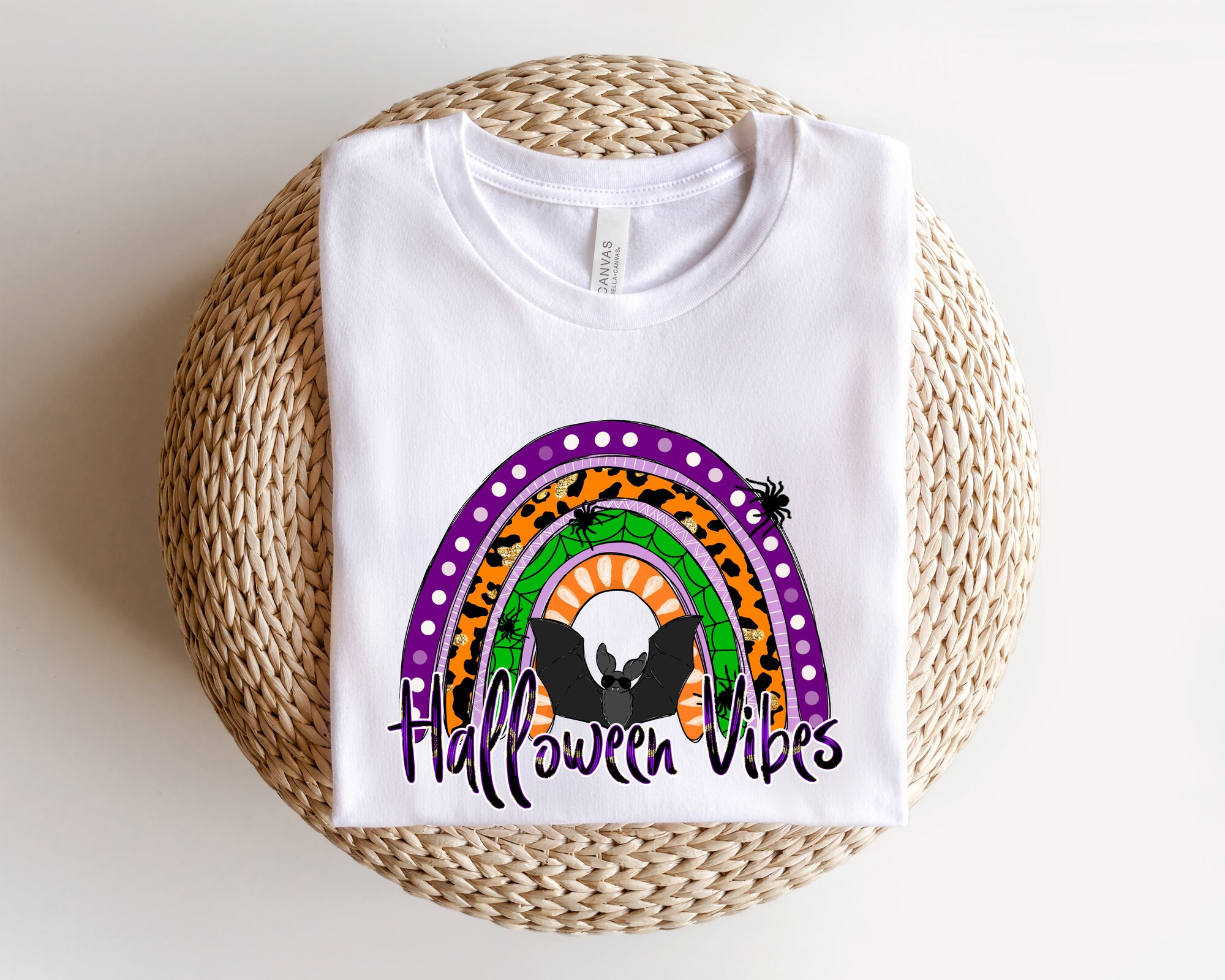 Halloween Vibes Rainbow Sweatshirt: Spooky Funny Women's Gift Shirt image 3