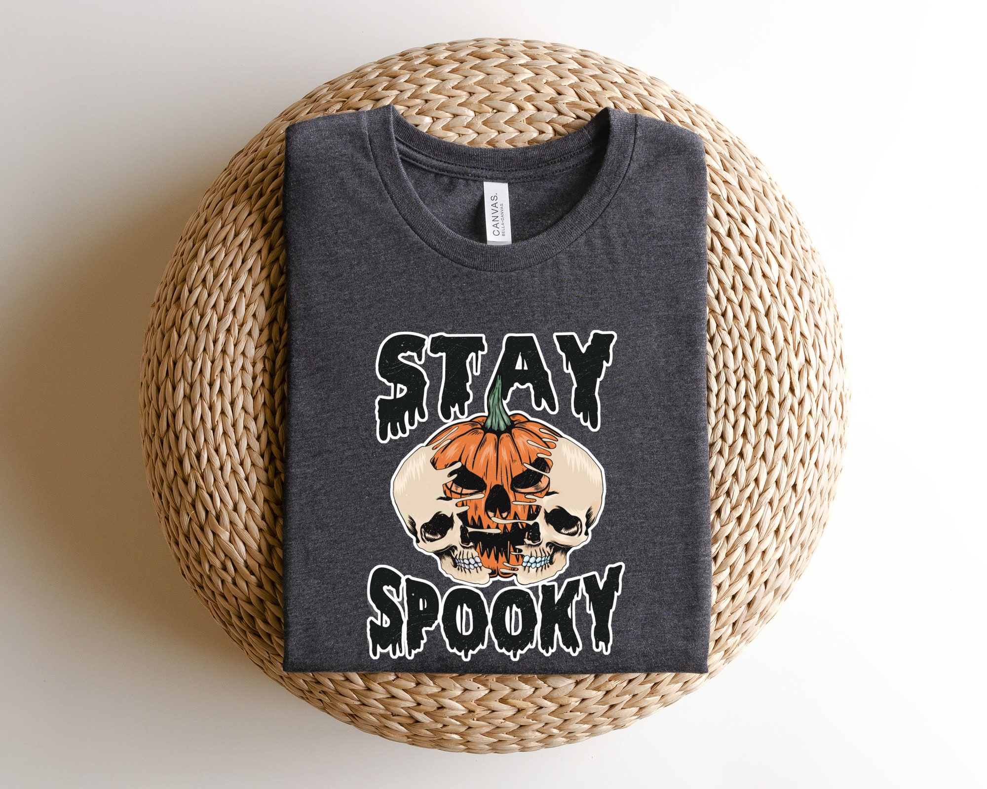 Skull Hoodie - Retro Stay Spooky Halloween Skeleton Sweatshirt image 4