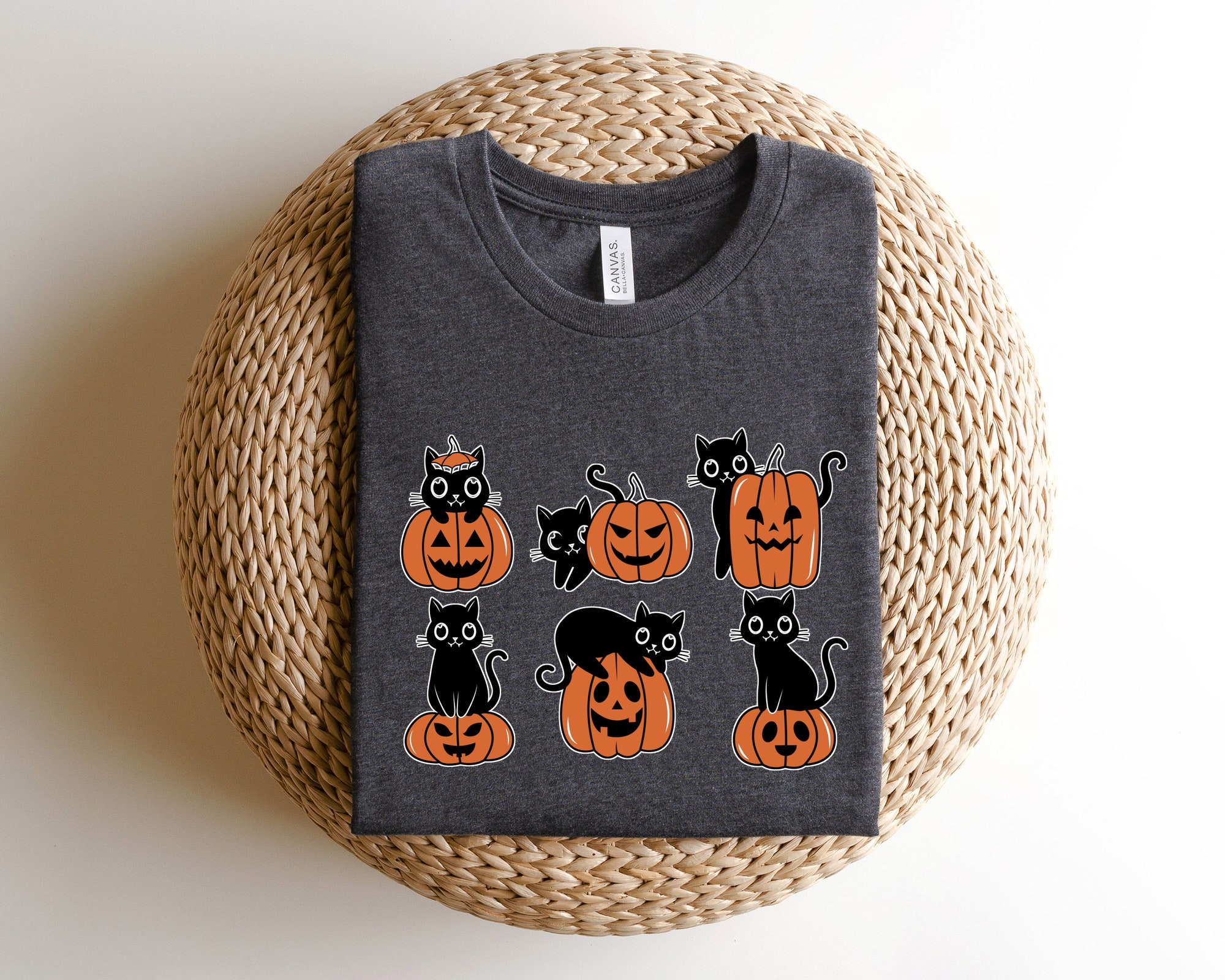 Halloween Cat and Ghost Sweatshirt: Cool Cat Lover Shirt for Spooky Season image 4