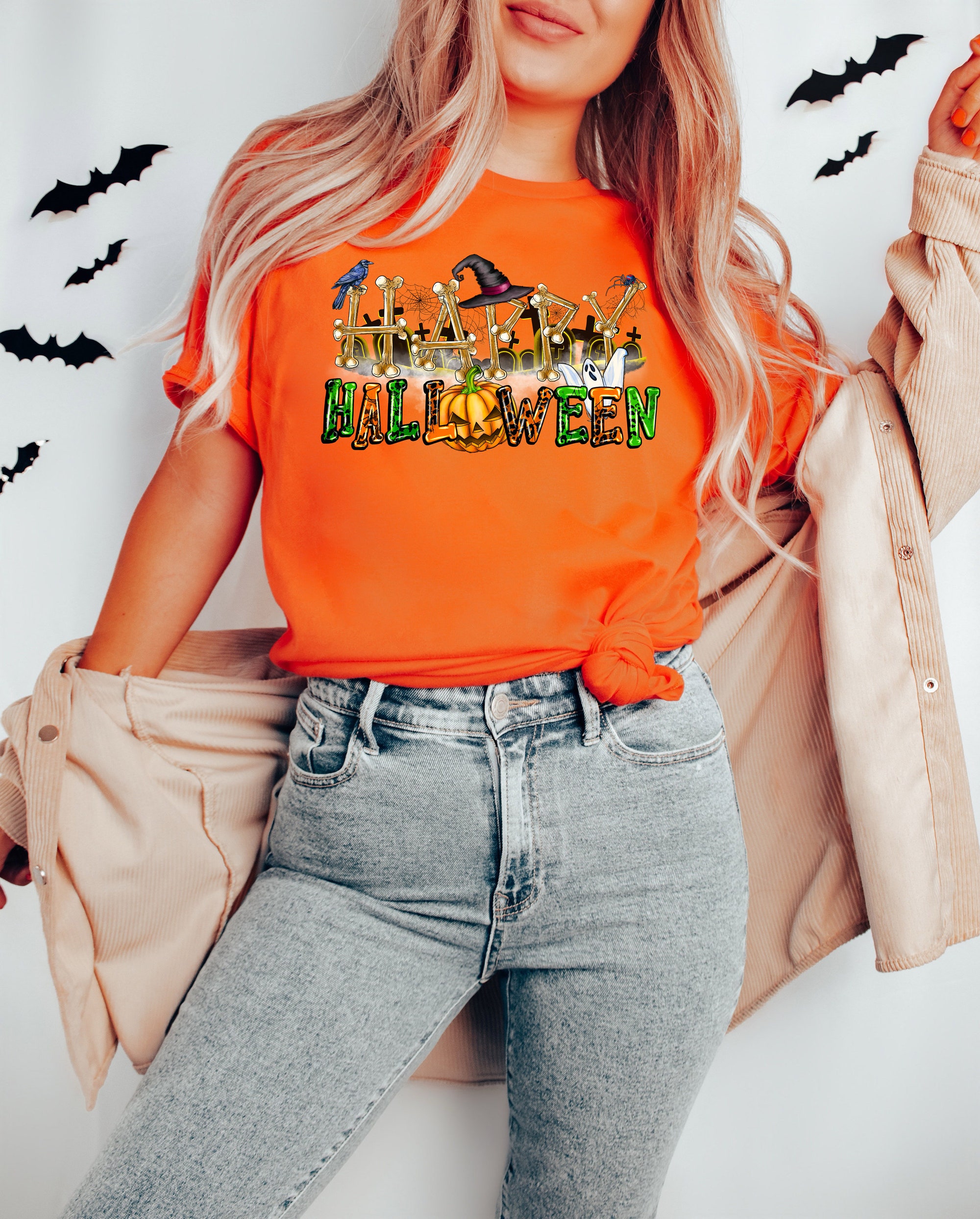 Happy Halloween Sweatshirt Funny Women's Halloween Shirt image 2