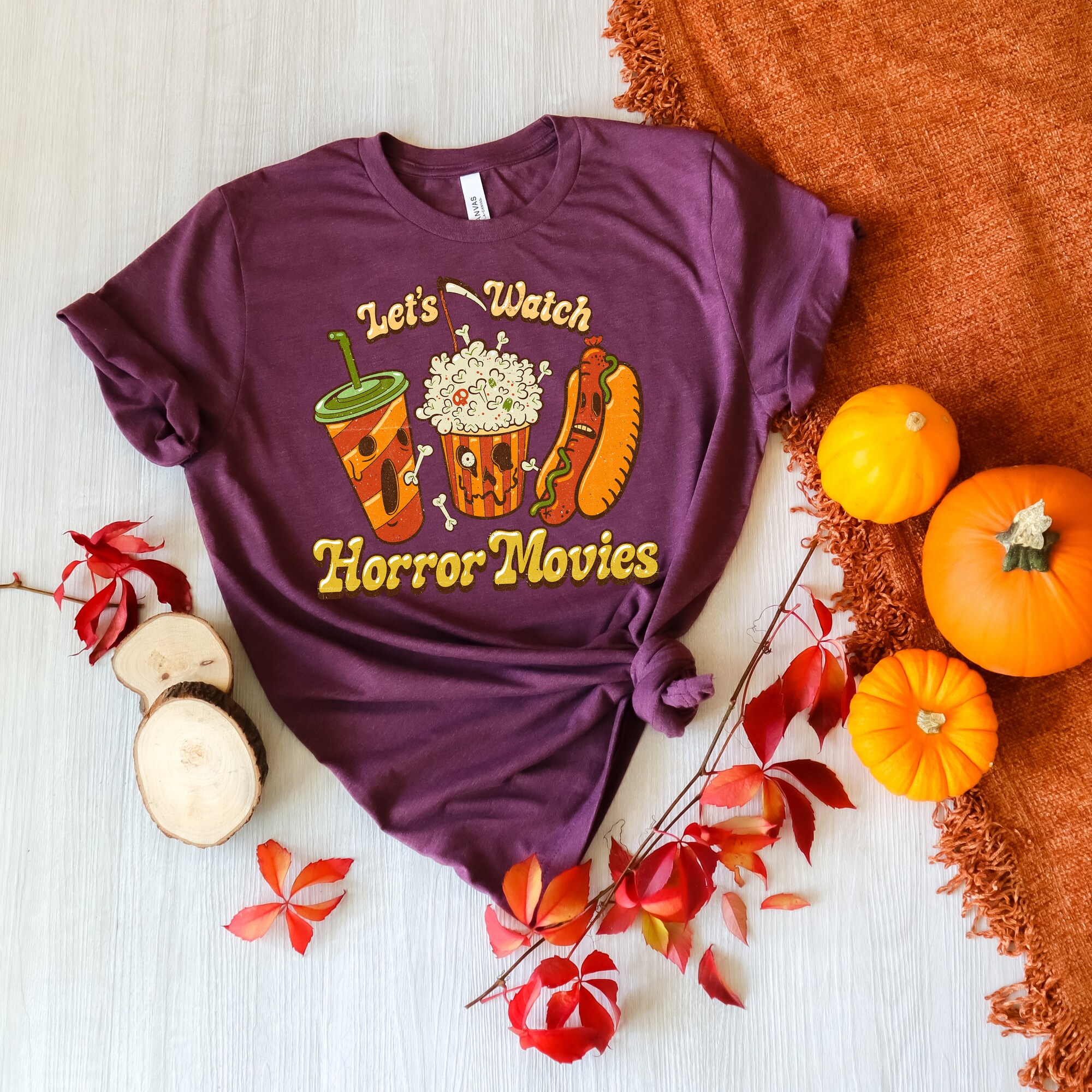 Horror Movie Night: Perfect Halloween & Scary Tee image 1