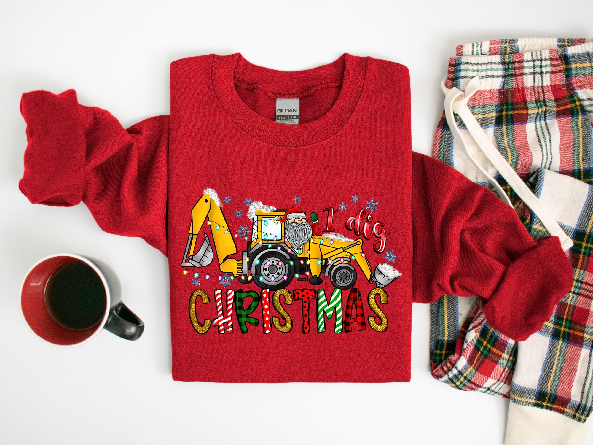 "I Dig Christmas Shirt: Boys Kids Funny Holiday Gift Tee" image 3