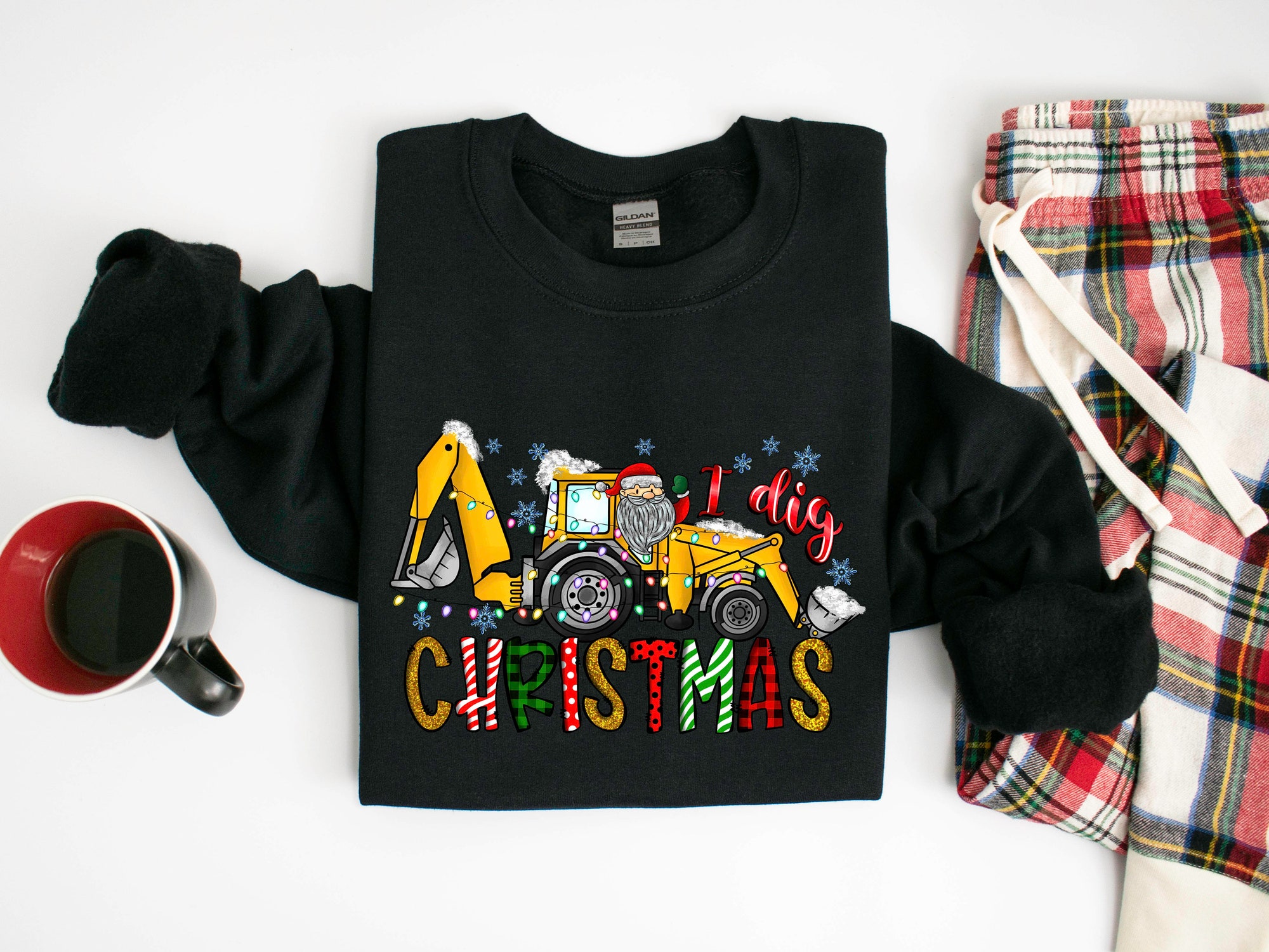 "I Dig Christmas Shirt: Boys Kids Funny Holiday Gift Tee" image 1