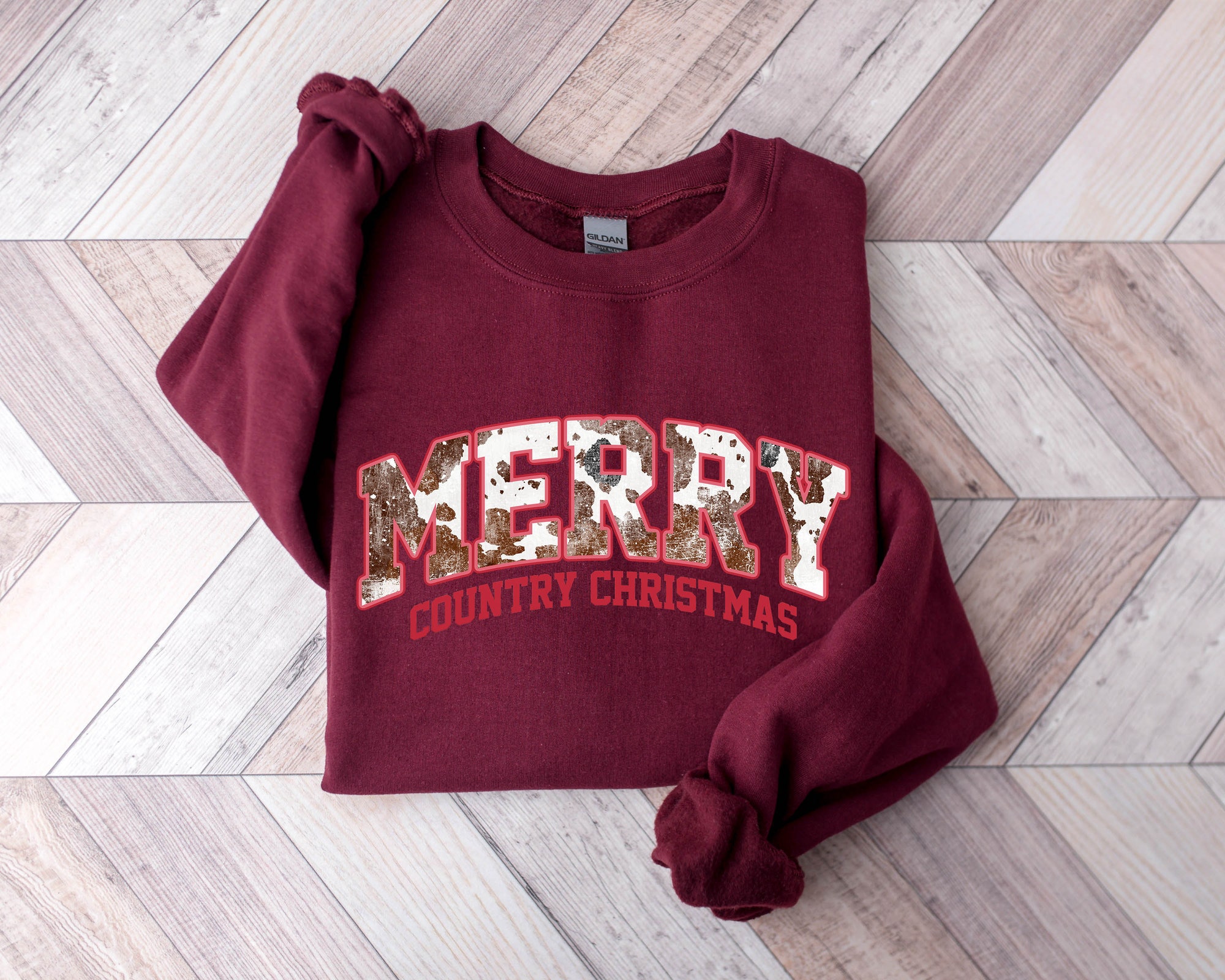 "Merry County Christmas Shirt: Cute Family Tree Holiday Tee" image 4