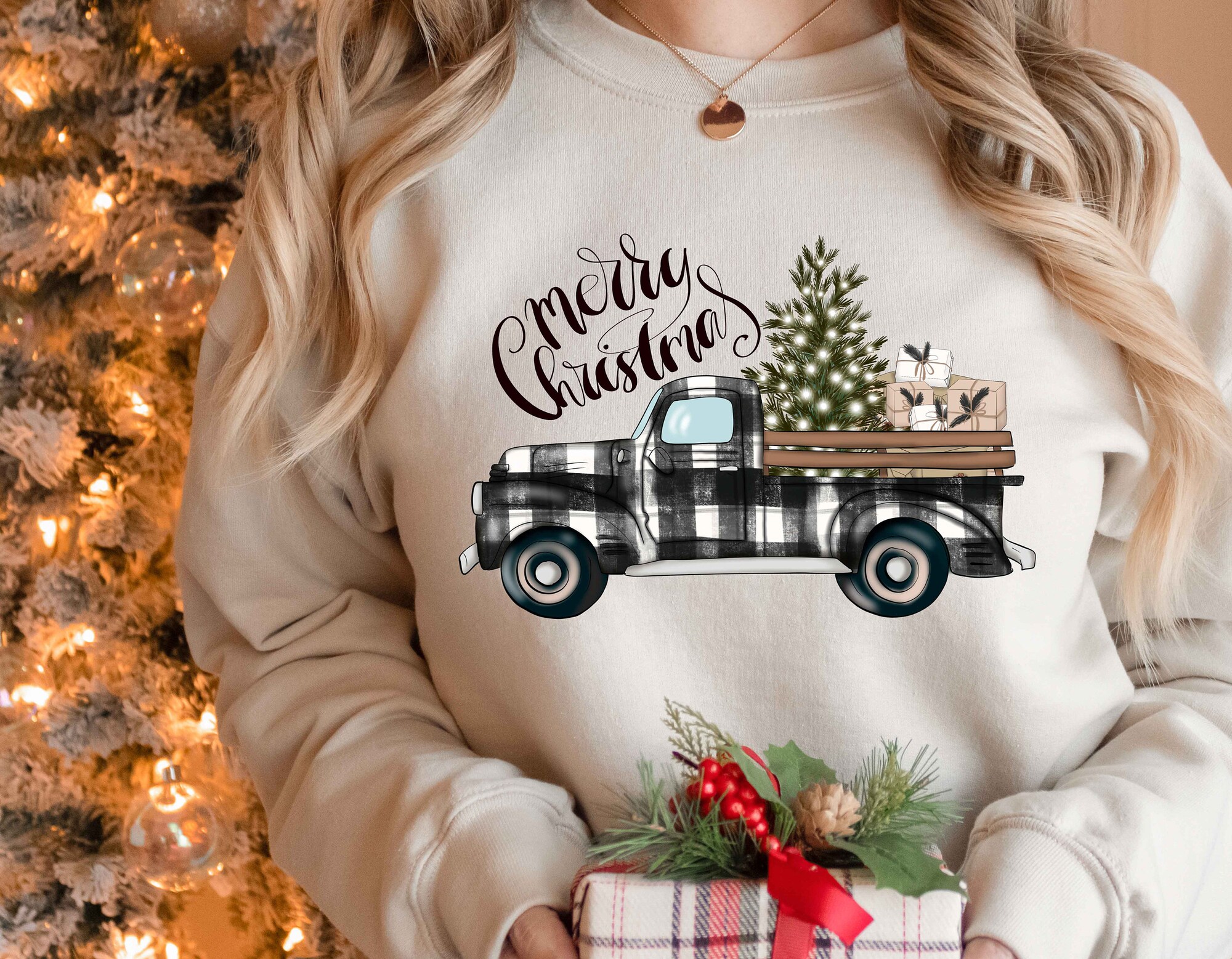 Merry Christmas Sweatshirt | Family Christmas T-Shirts & Holiday Gear image 4