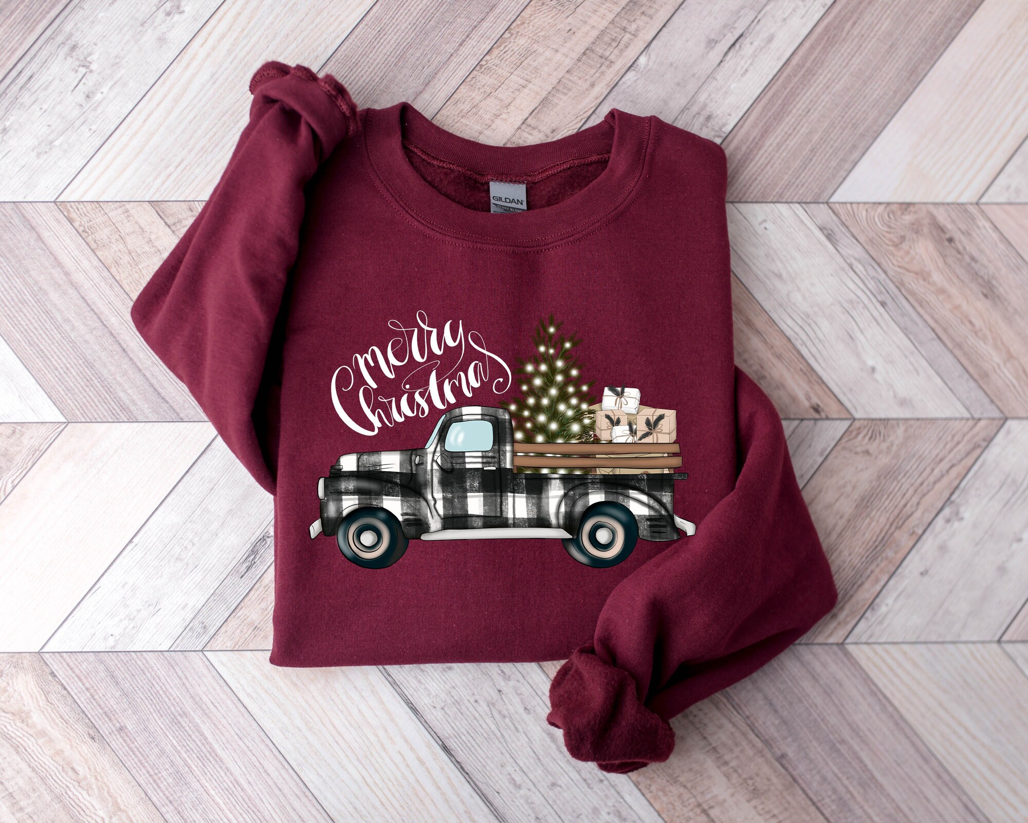 Merry Christmas Sweatshirt | Family Christmas T-Shirts & Holiday Gear image 2