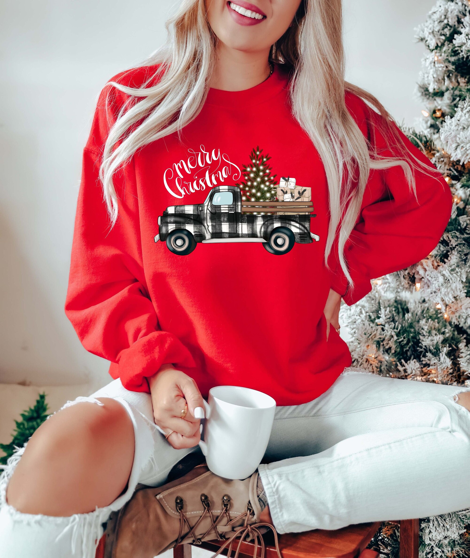 Merry Christmas Sweatshirt | Family Christmas T-Shirts & Holiday Gear image 0