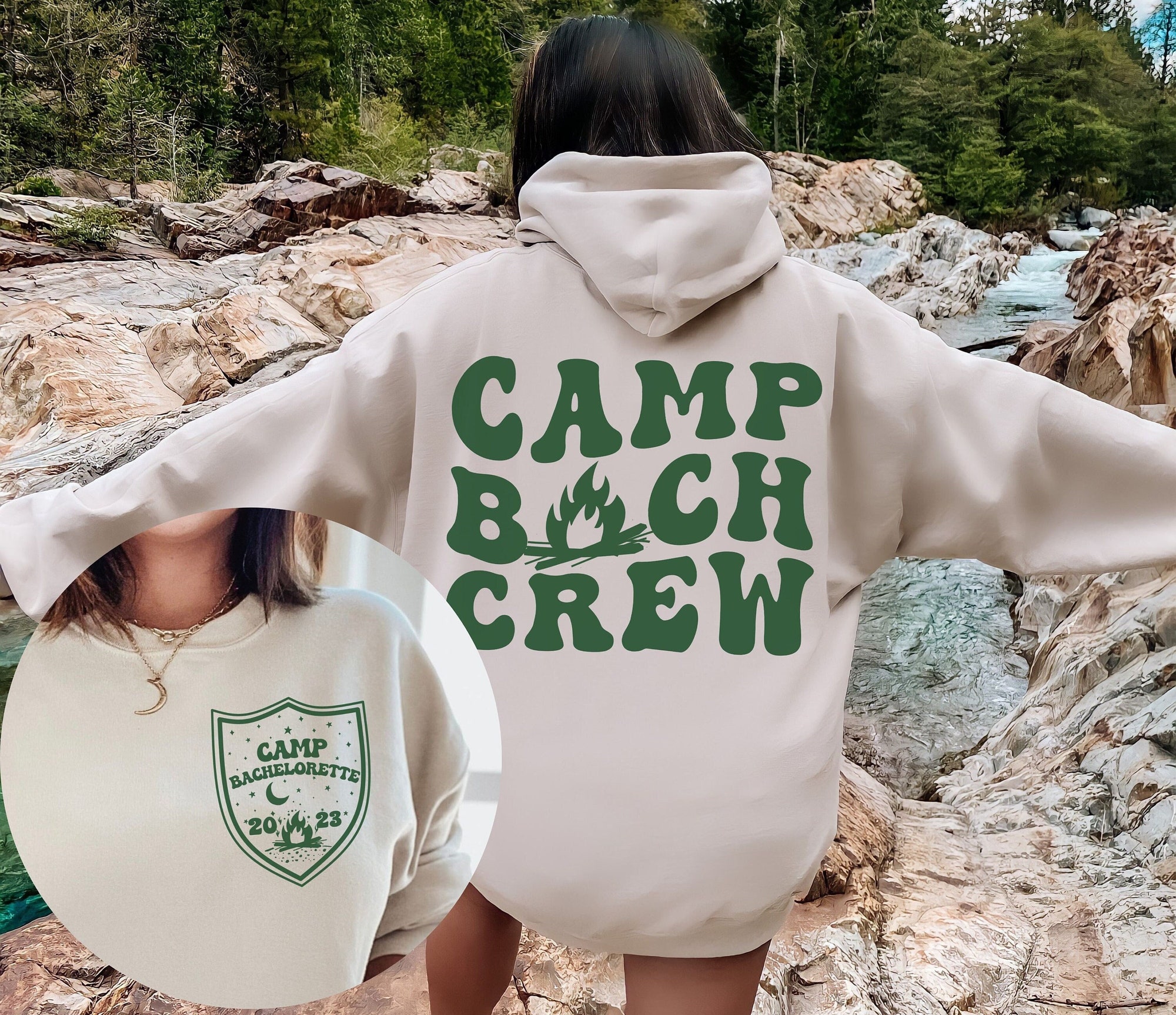 Custom Camp Bachelorette & Mountain Wedding Shirts image 0